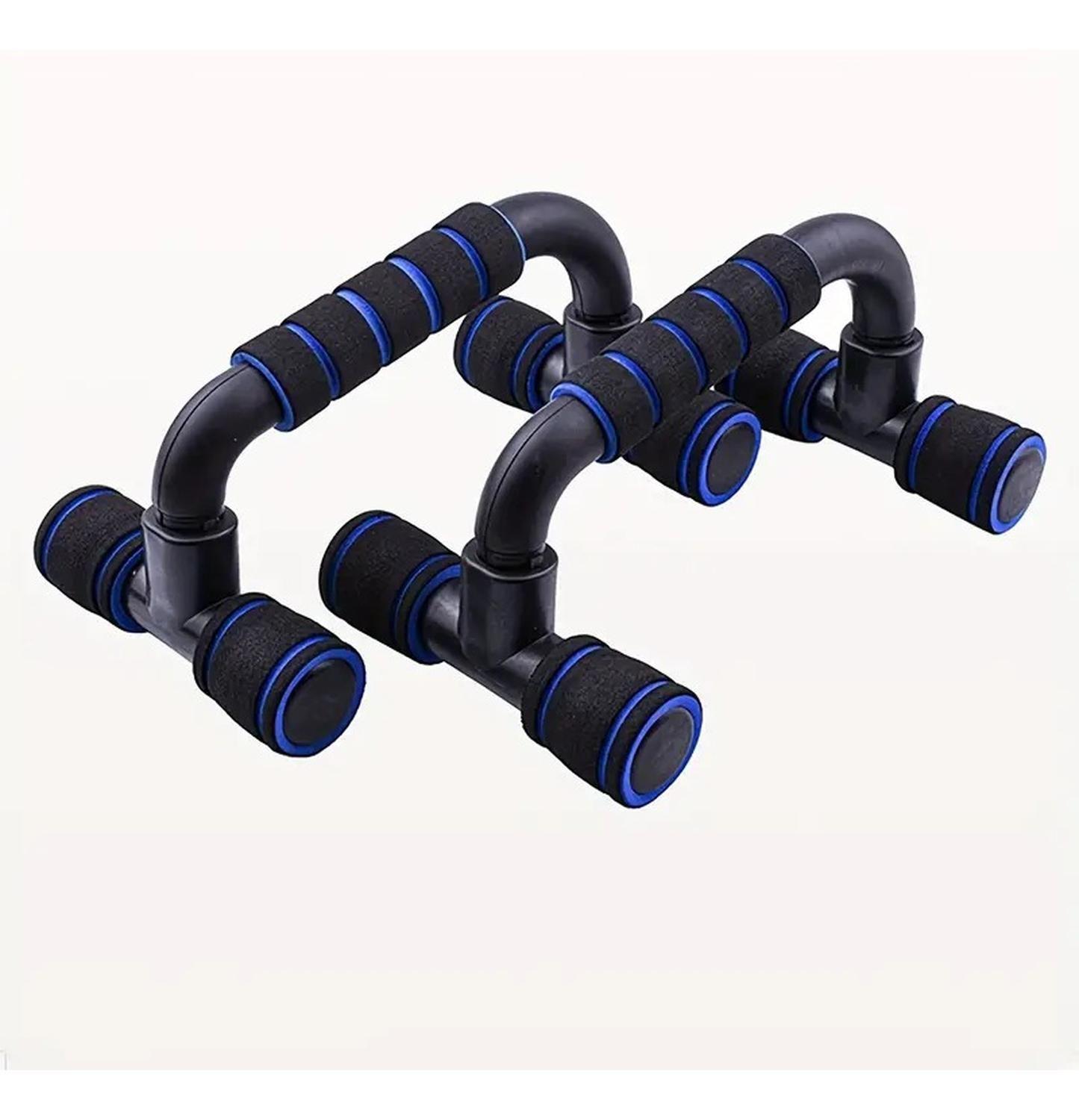 Set Rueda Abdominal - Cuerda Saltar - Mangos Push Ups azul-2