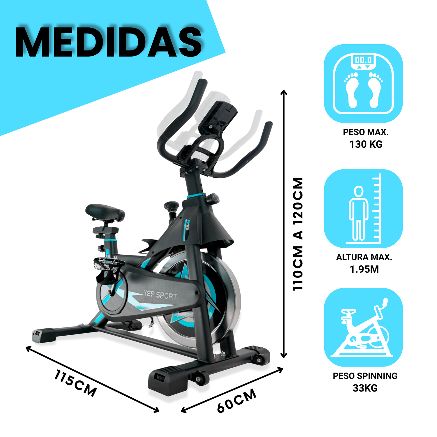 Bicicleta Spinning Pro 14 KG Disco 1016-3-2