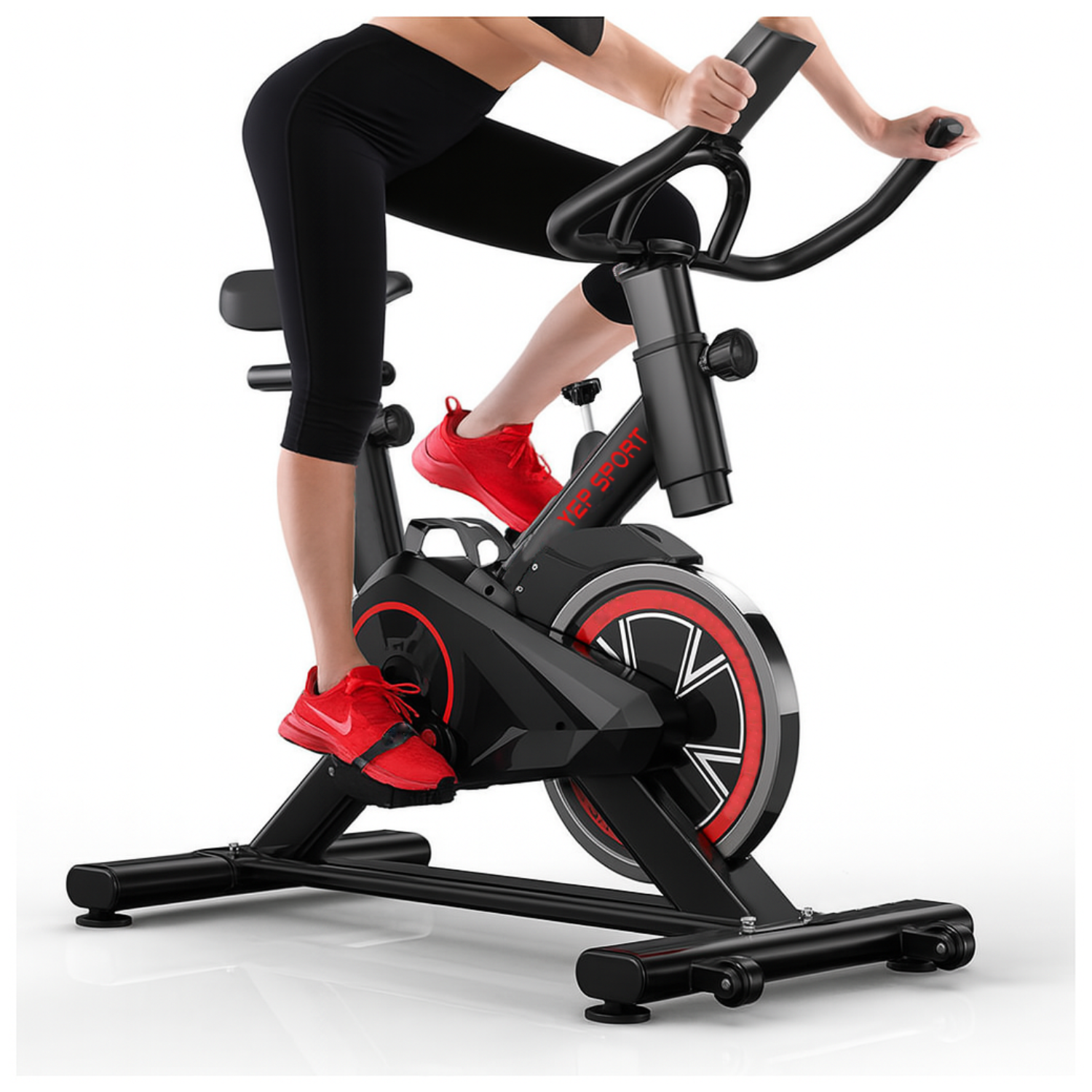 Bicicleta Spinning Estática Con Monitor Yepsport-4