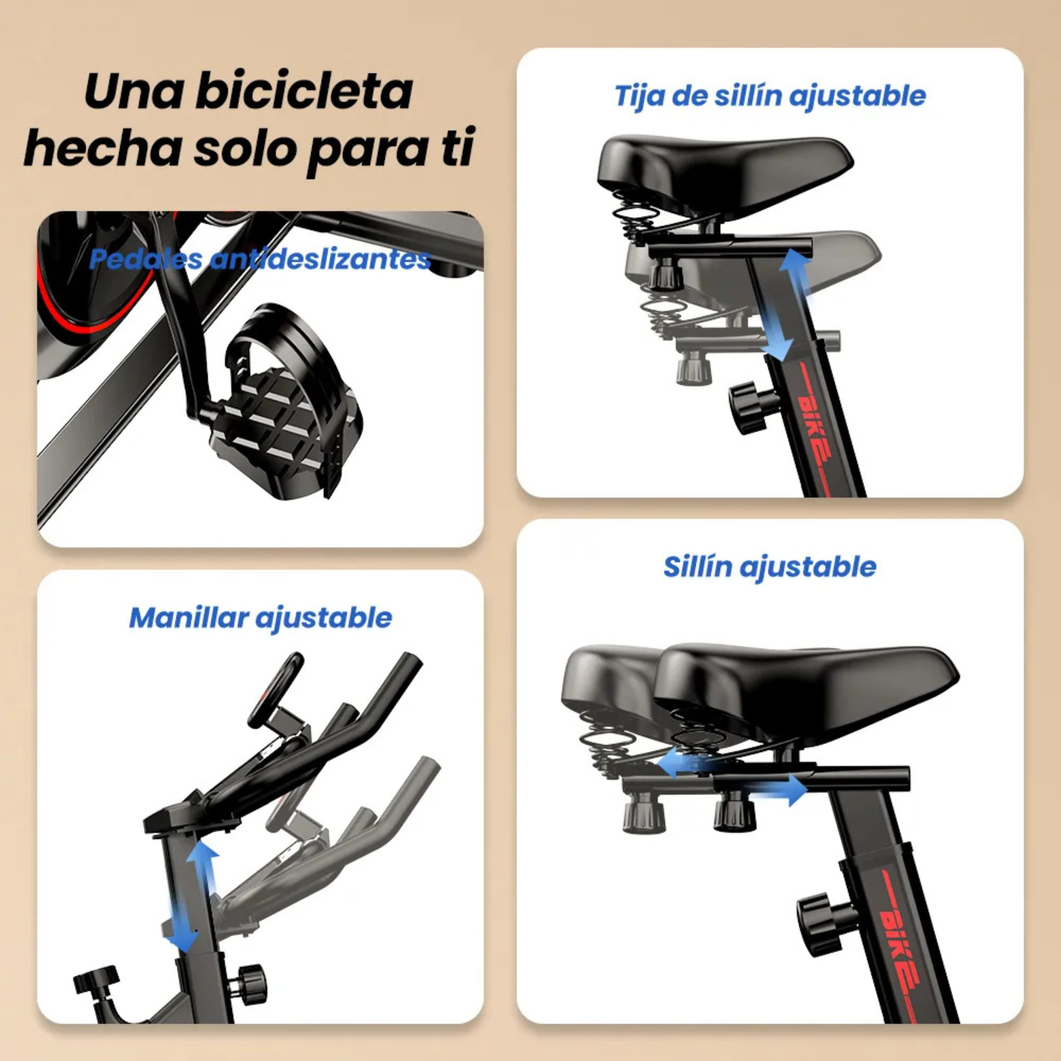 Bicicleta Spinning Resistencia 6kg Yepsport-3