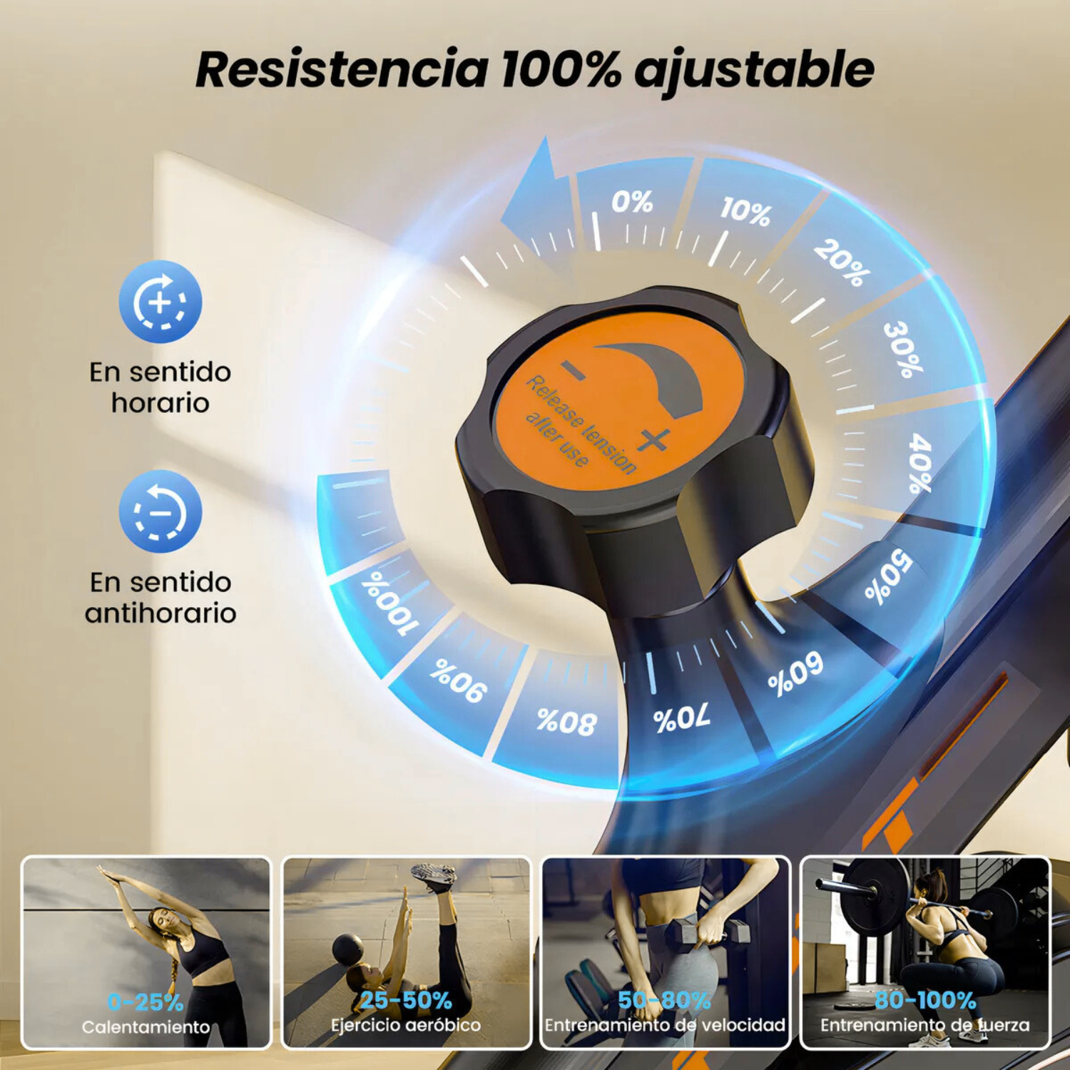 Bicicleta Spinning 6kg Resistencia Naranja-4