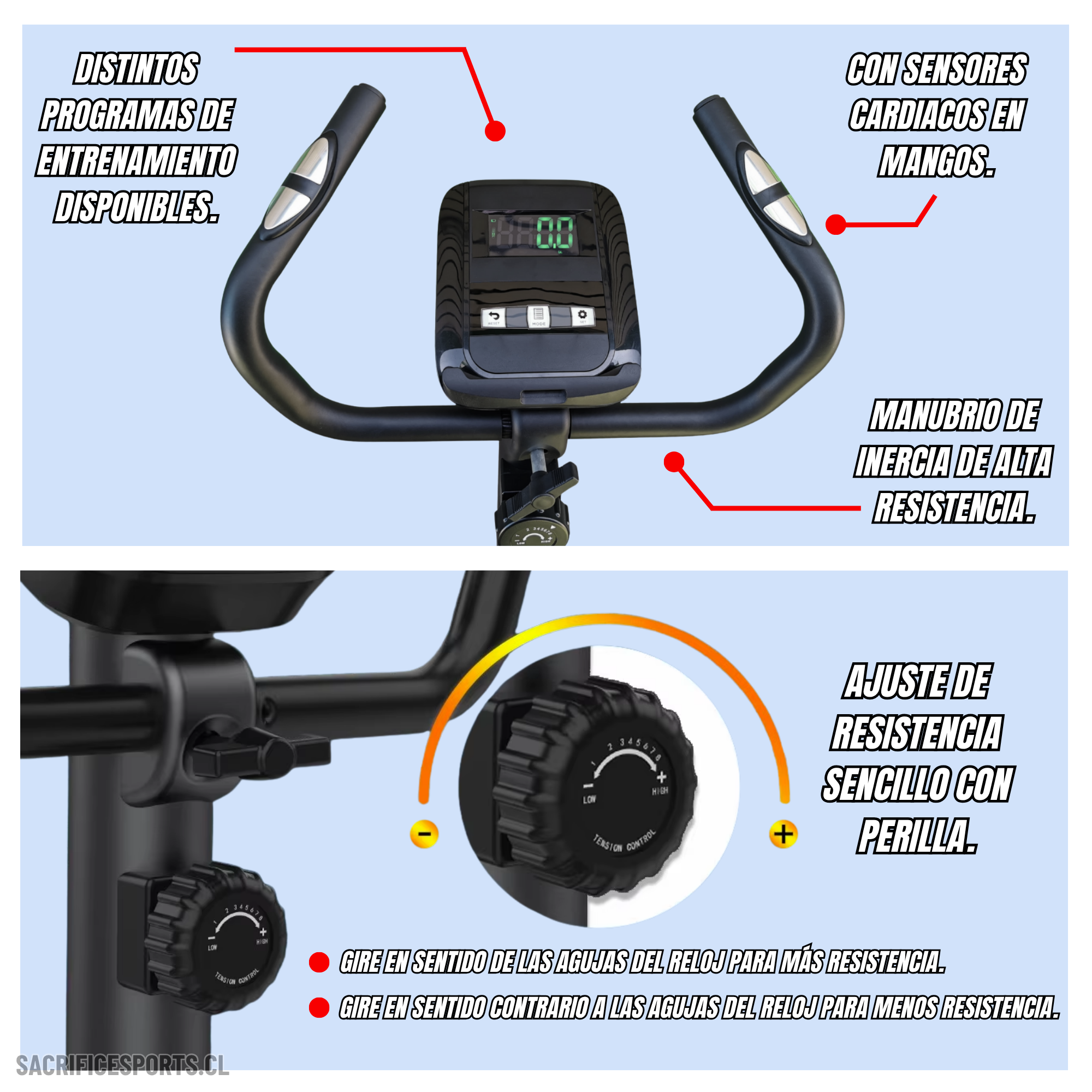 Bicicleta Spinning 6401 Sacrifice Sports-2