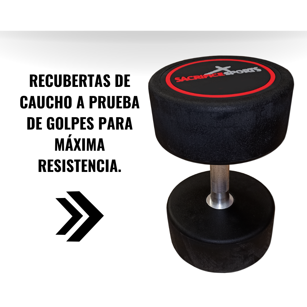 Par de Mancuernas Redondas de 10 kg-3