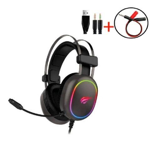 Audífono 3.5 Gamer Con Micrófono Y Luz Rgb Havit-2