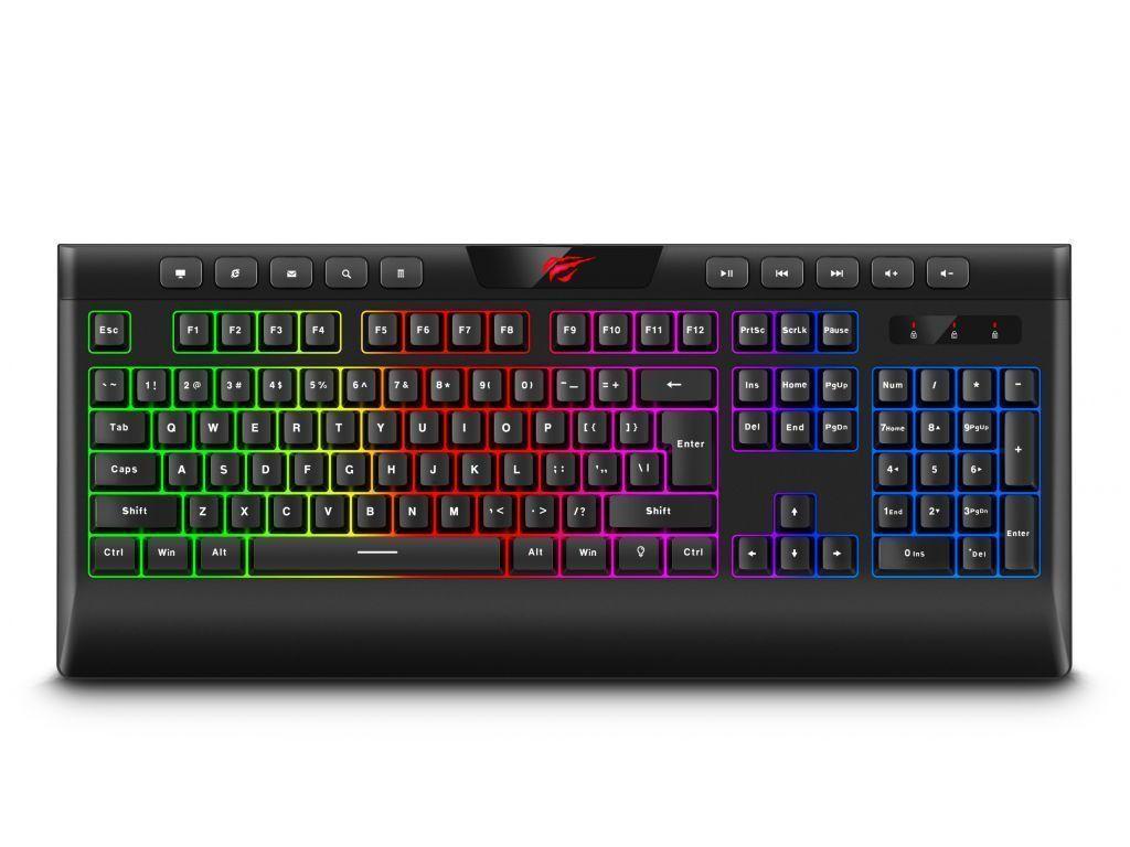 Teclado Gamer Luz RGB De Membrana-2