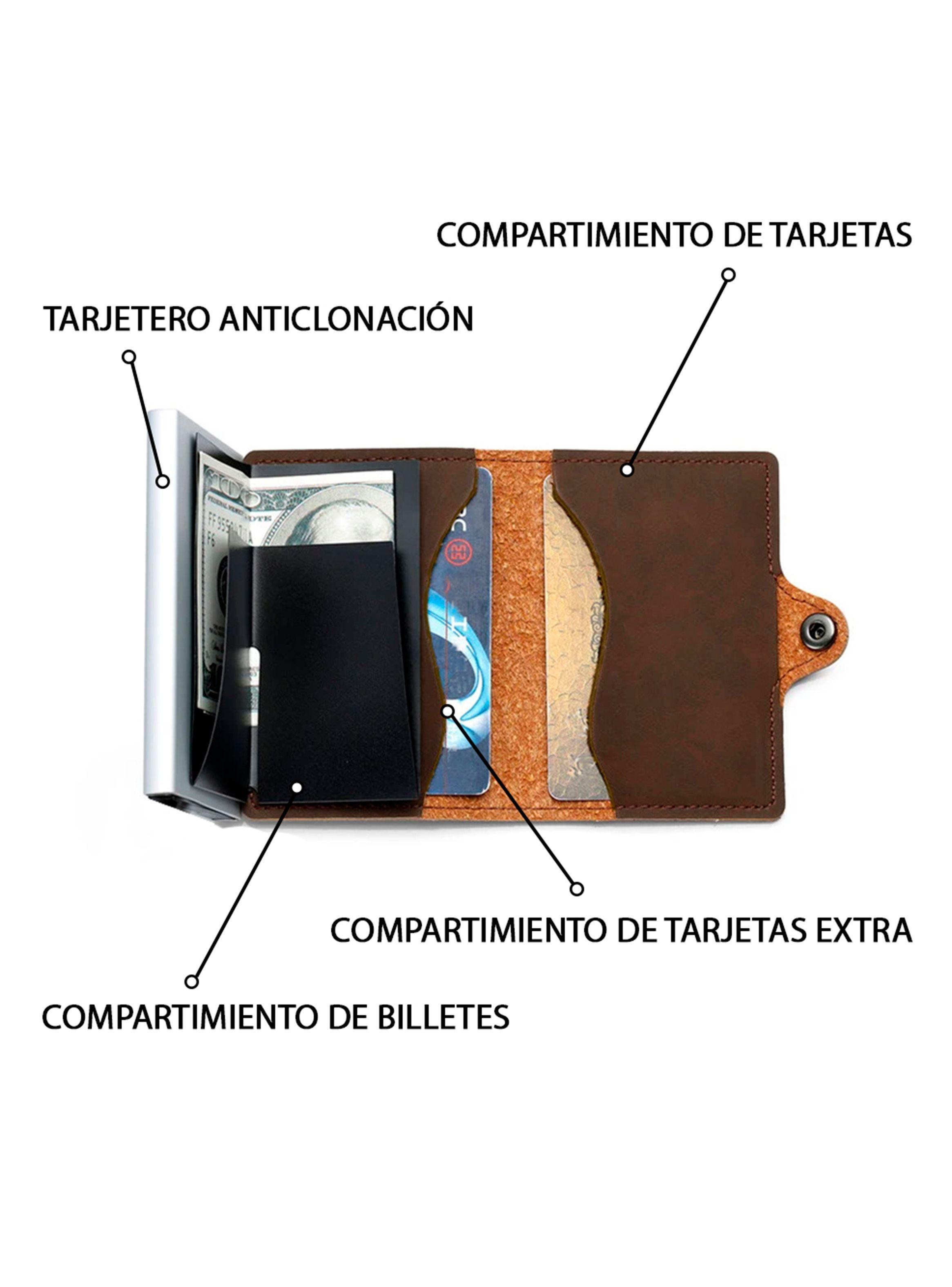 Billetera Inteligente con Tarjetero Anticlonación Dark Brown - Pardal-2