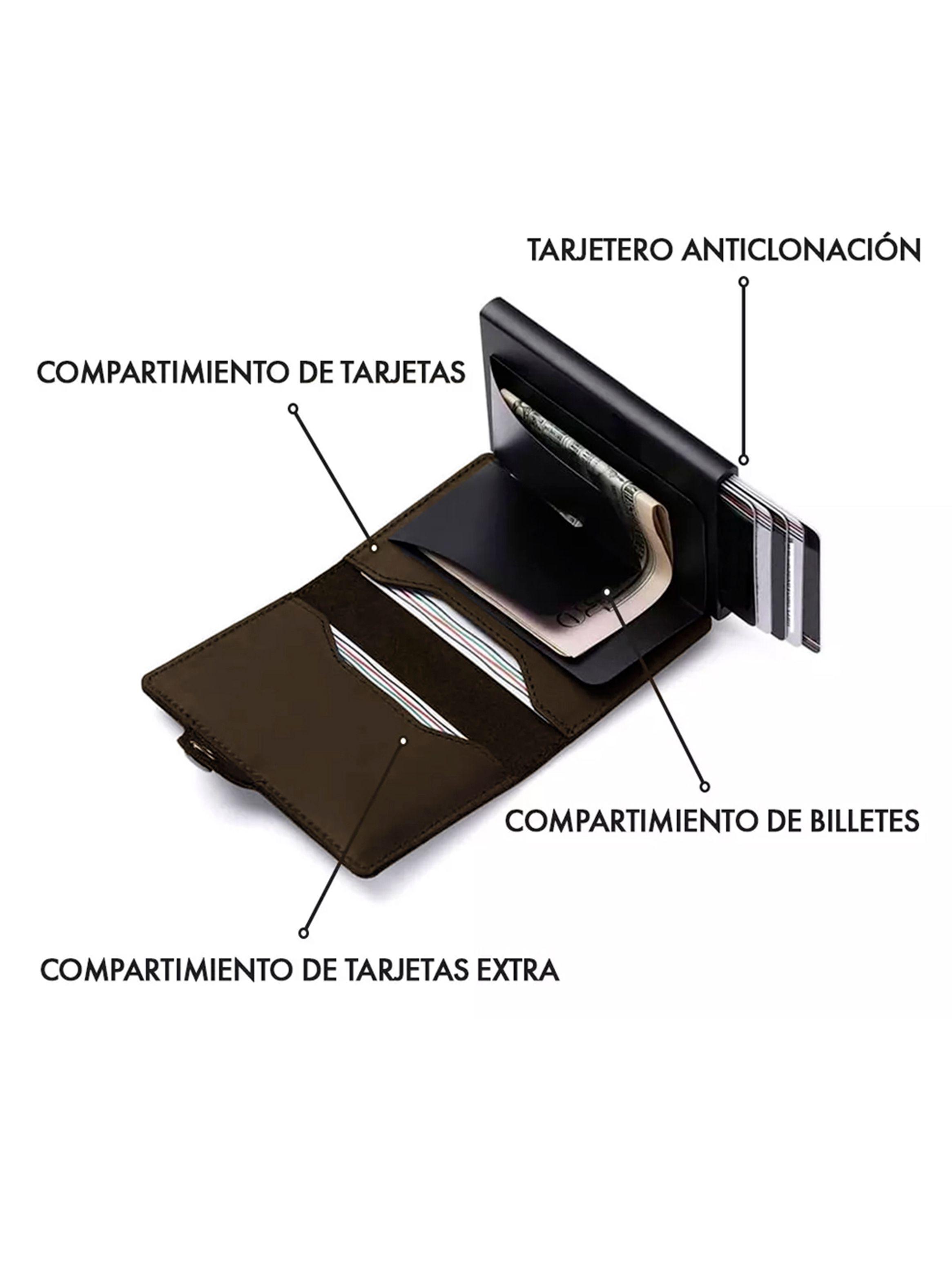 Billetera Inteligente con Tarjetero Anticlonación Brown and Black - Pardal-2