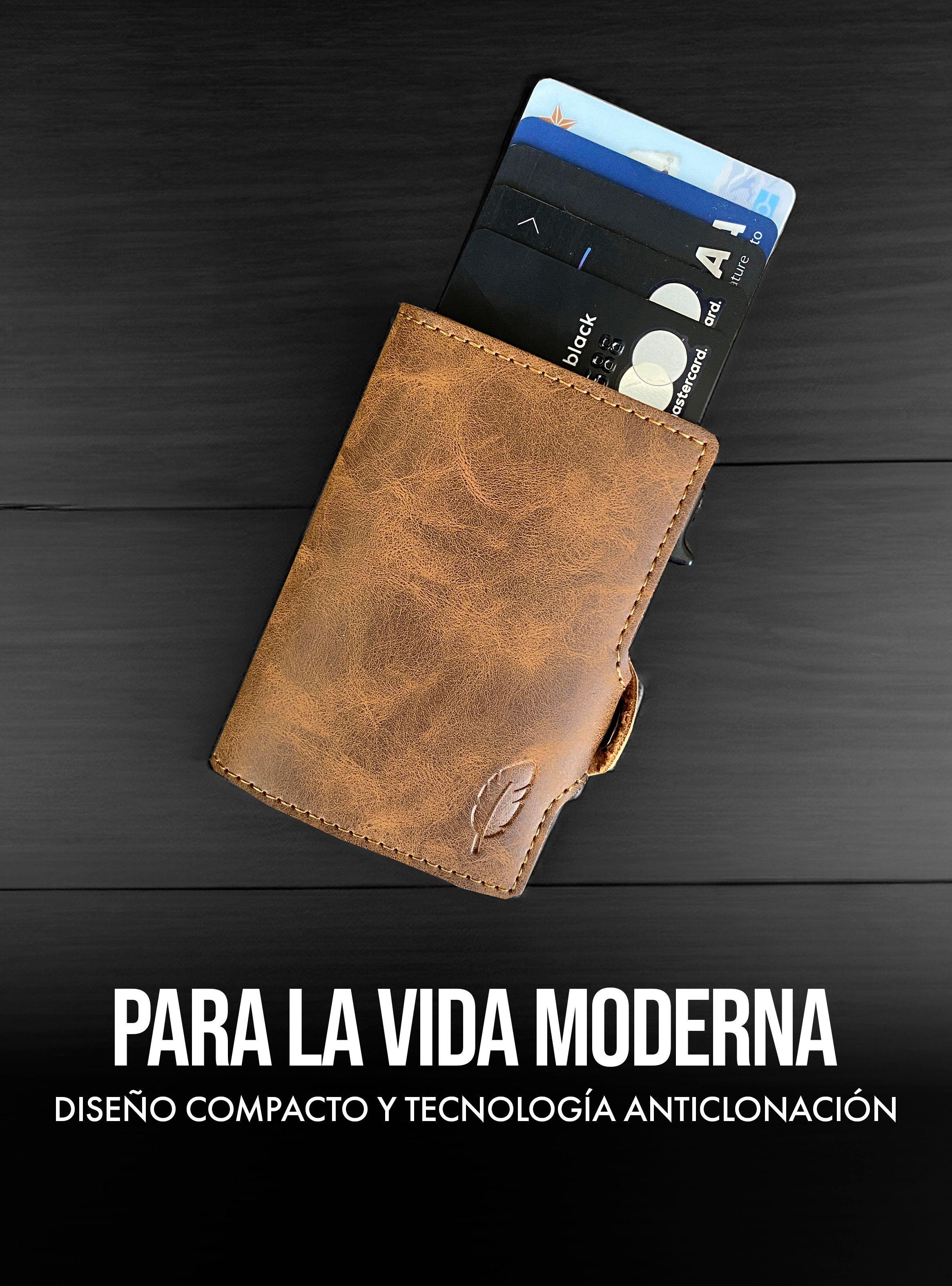 Billetera Inteligente con Tarjetero Anticlonación Light Brown - Pardal-1