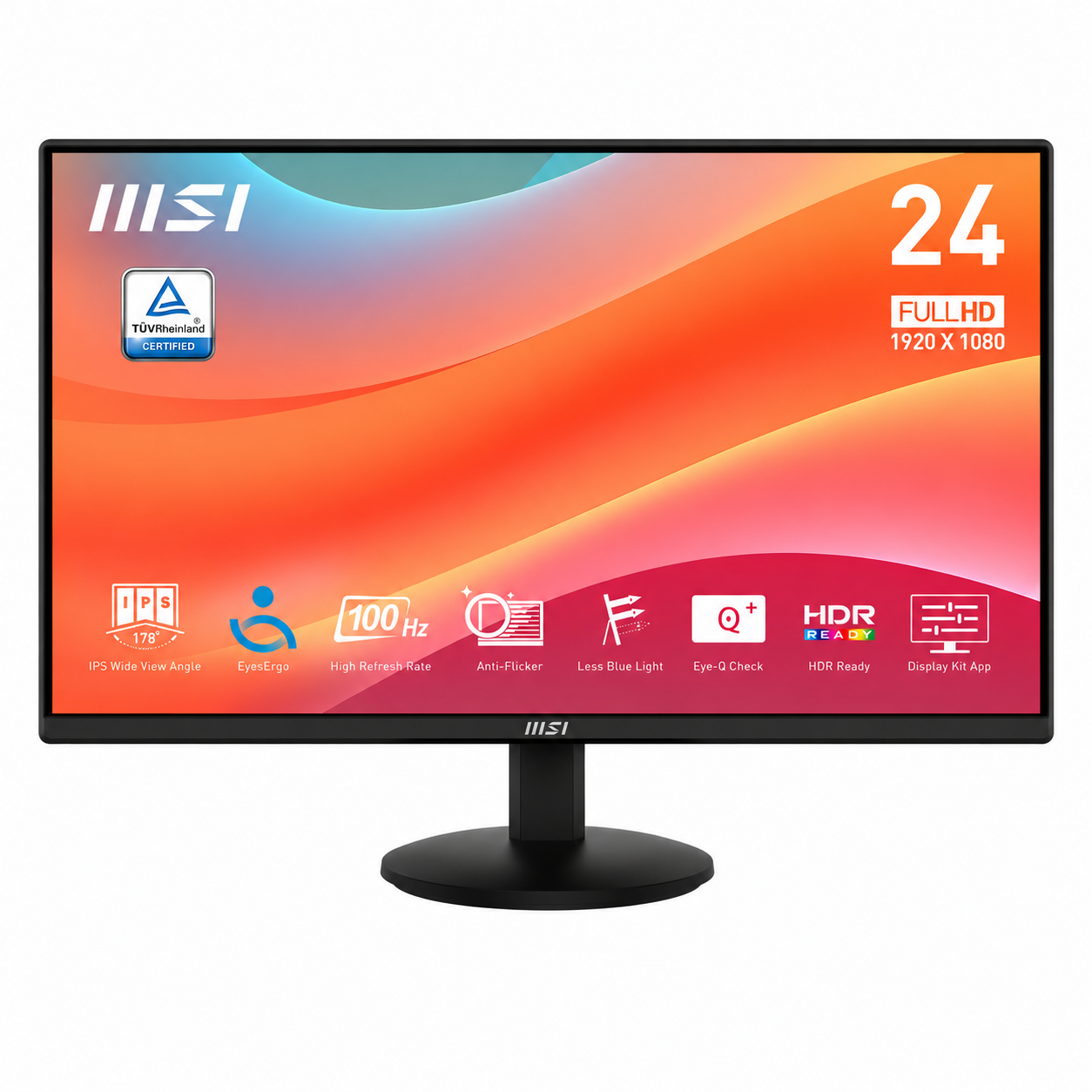 Monitor Msi Pro Mp242l 23 8 Fhd 100hz 4ms Negro-4