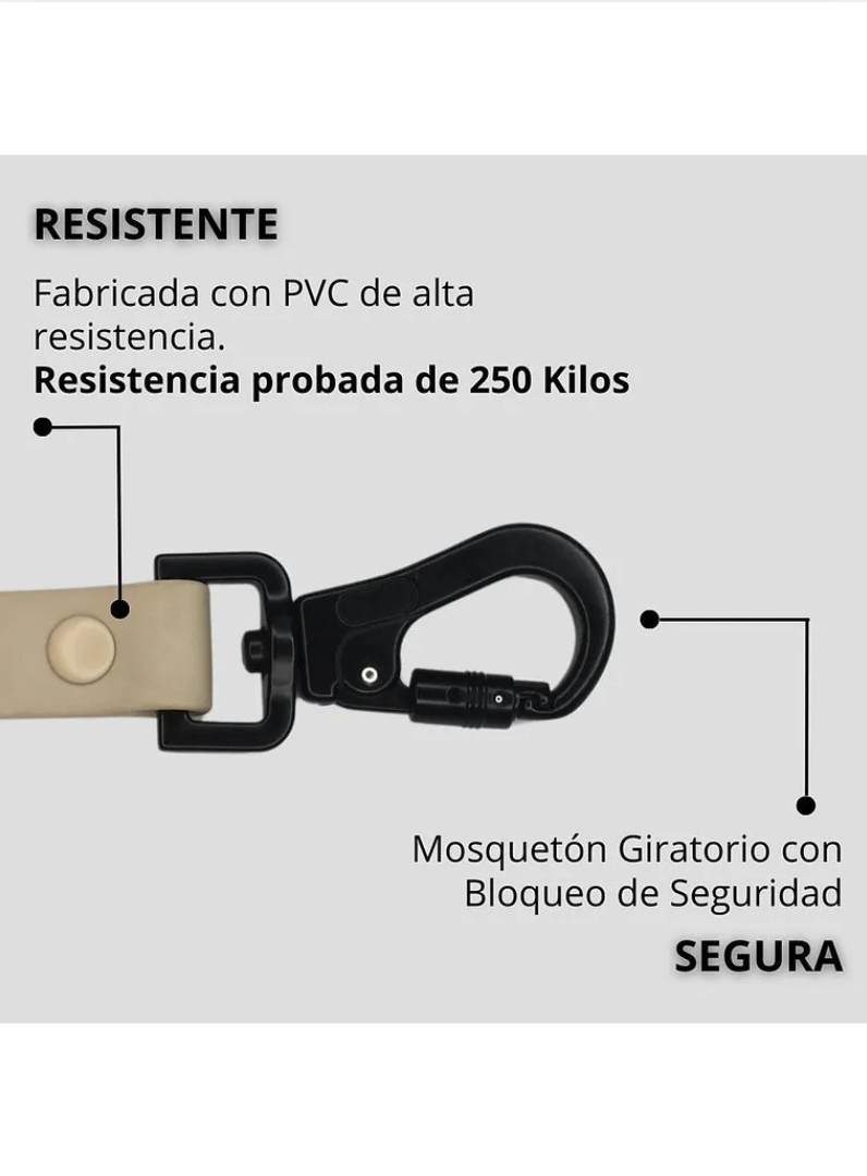 Petlounge Correa De Paseo Manos Libres Para Mascotas Perros - BEIGE-2