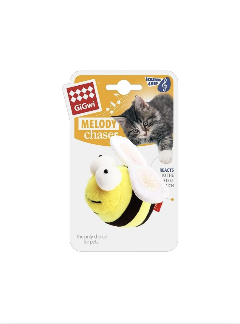 Juguete Interactivo Para Mascotas Gatos Melody Chaser Gigwi - Abeja-0