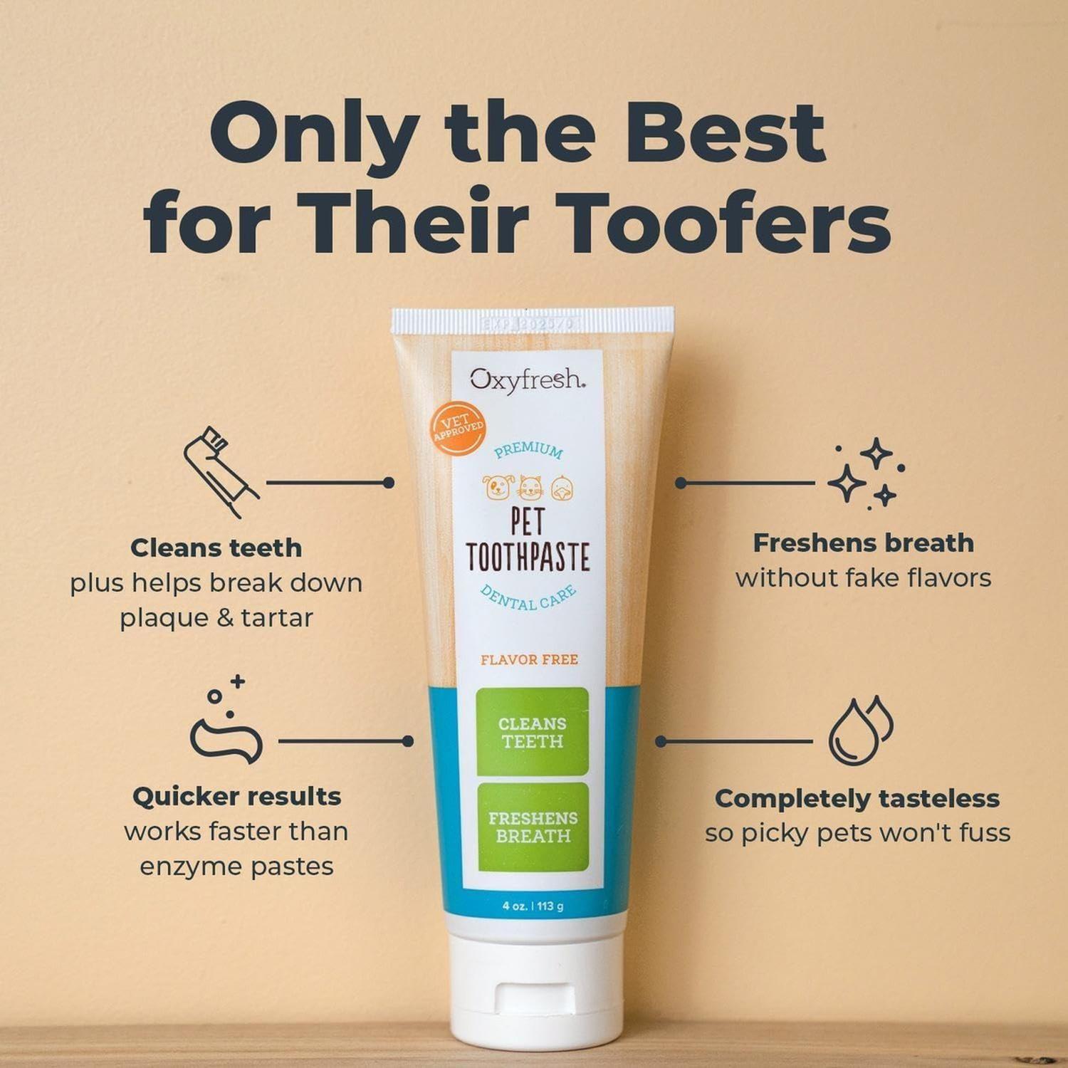 Oxyfresh Pasta Cuidado Dental Para Mascotas Perro Gato 113g Sin Sabor-3