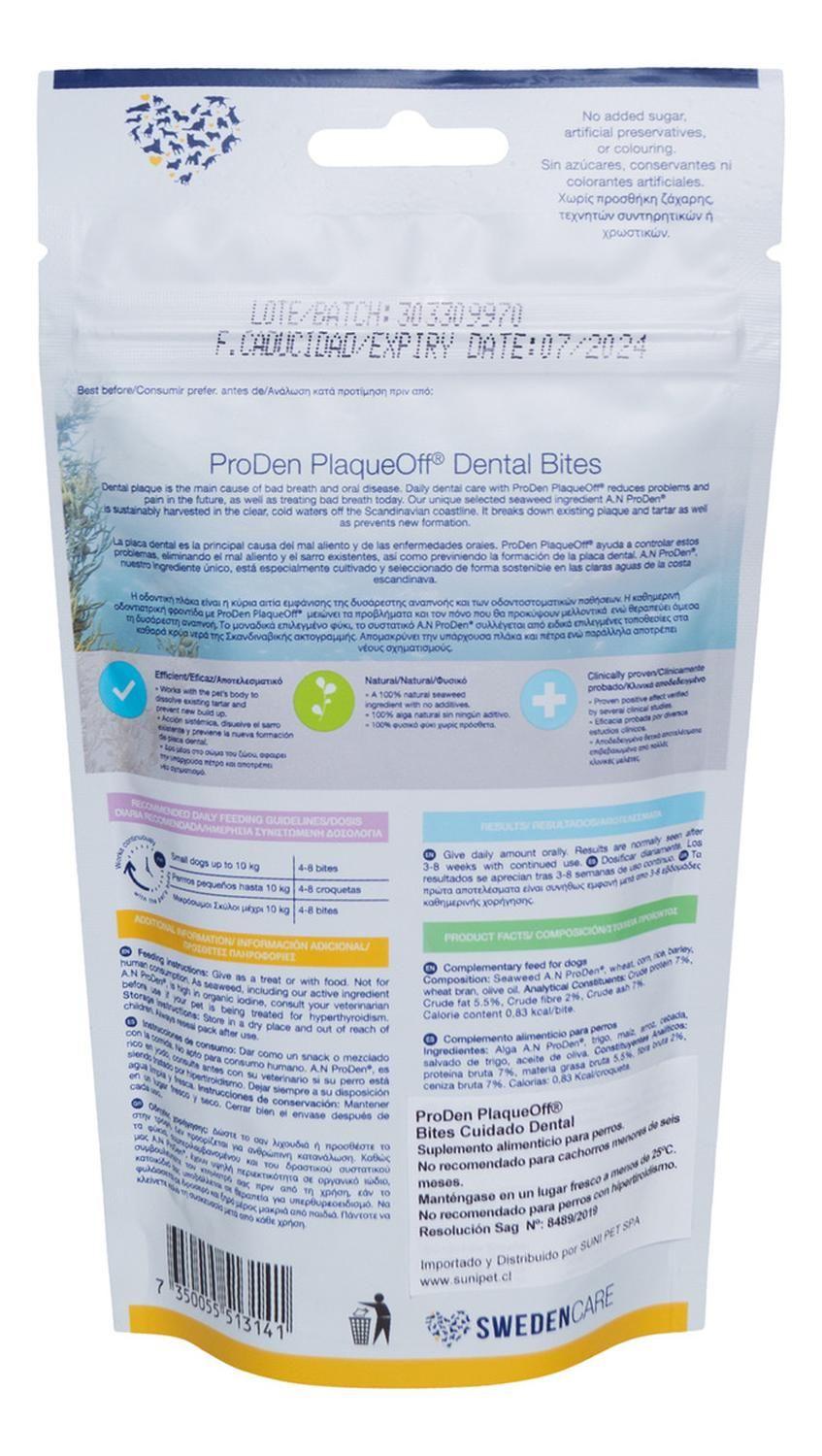 Plaqueoff Snack Bites Cuidado Dental Perros Pequeños 60g-4