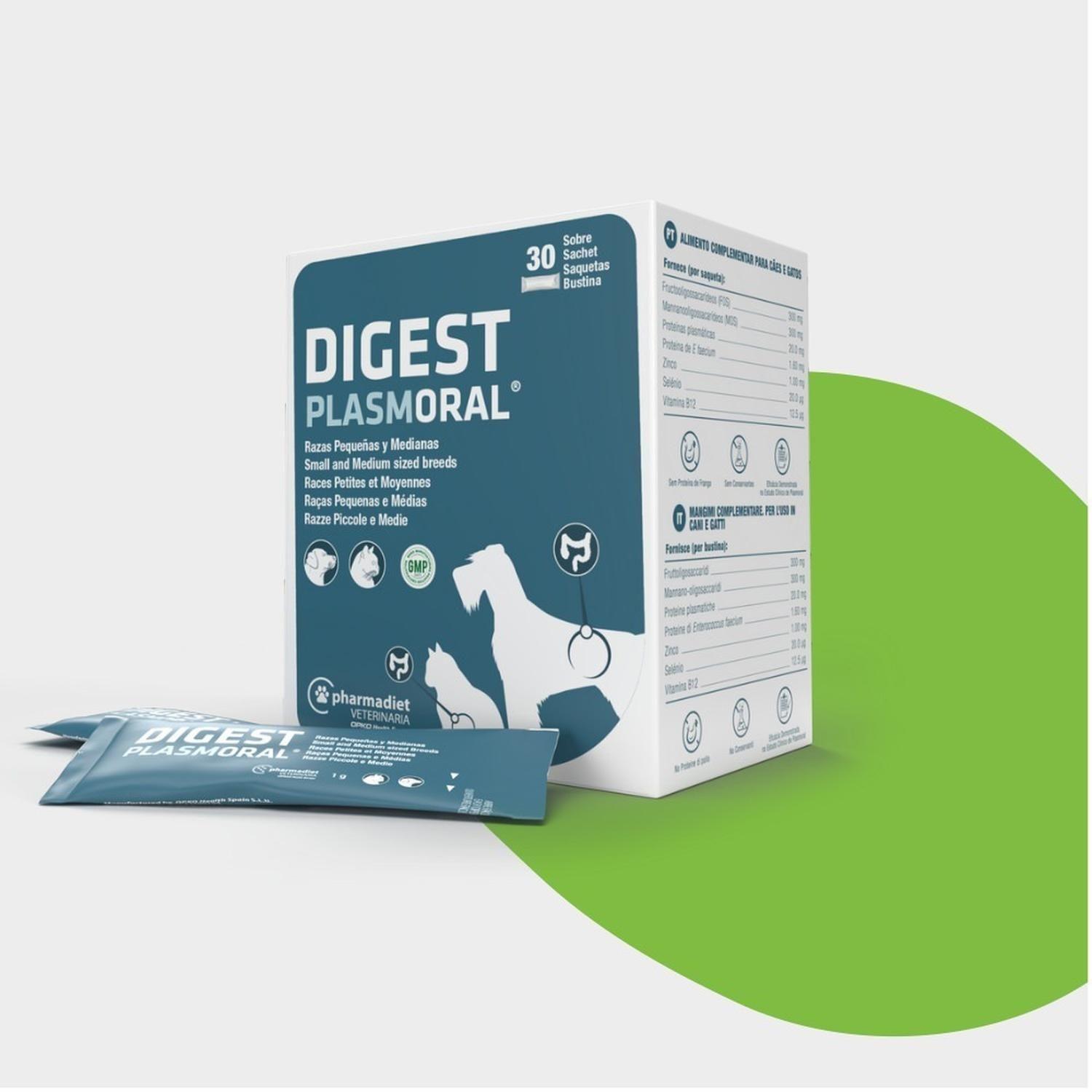 X6 Sachet Digest Plasmoral Perro Gato Raza Pequeña Mediana-2