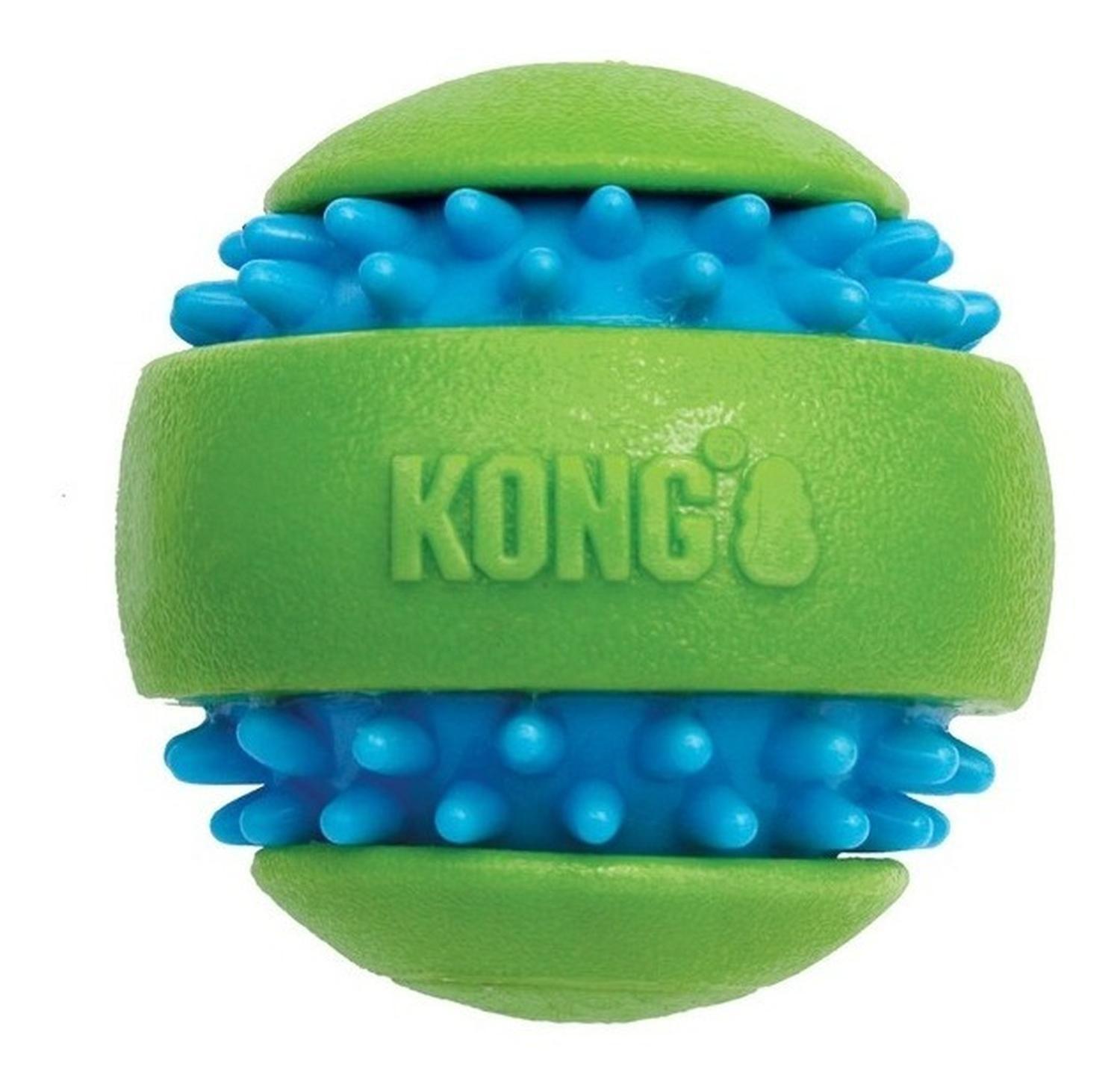 Pelota Kong Squeezz Goomz Ball Para Perro Talla L - VERDE/AZUL-2