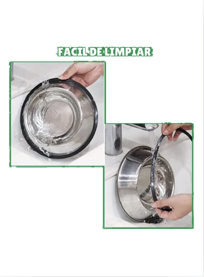 Plato Bowl Para Perros Dog Antideslizante Capacidad 1.5 L - PLATEADO-1