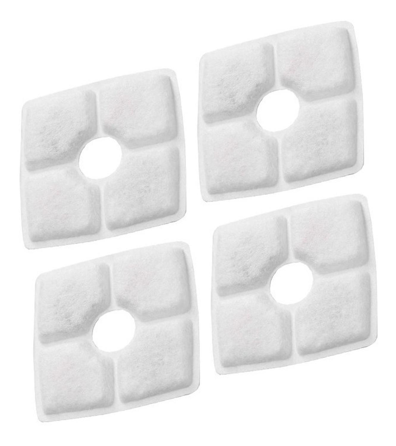 X4 Filtros Cuadrados Fuente De Agua Eléctrica Gatos Perros Blanco-3