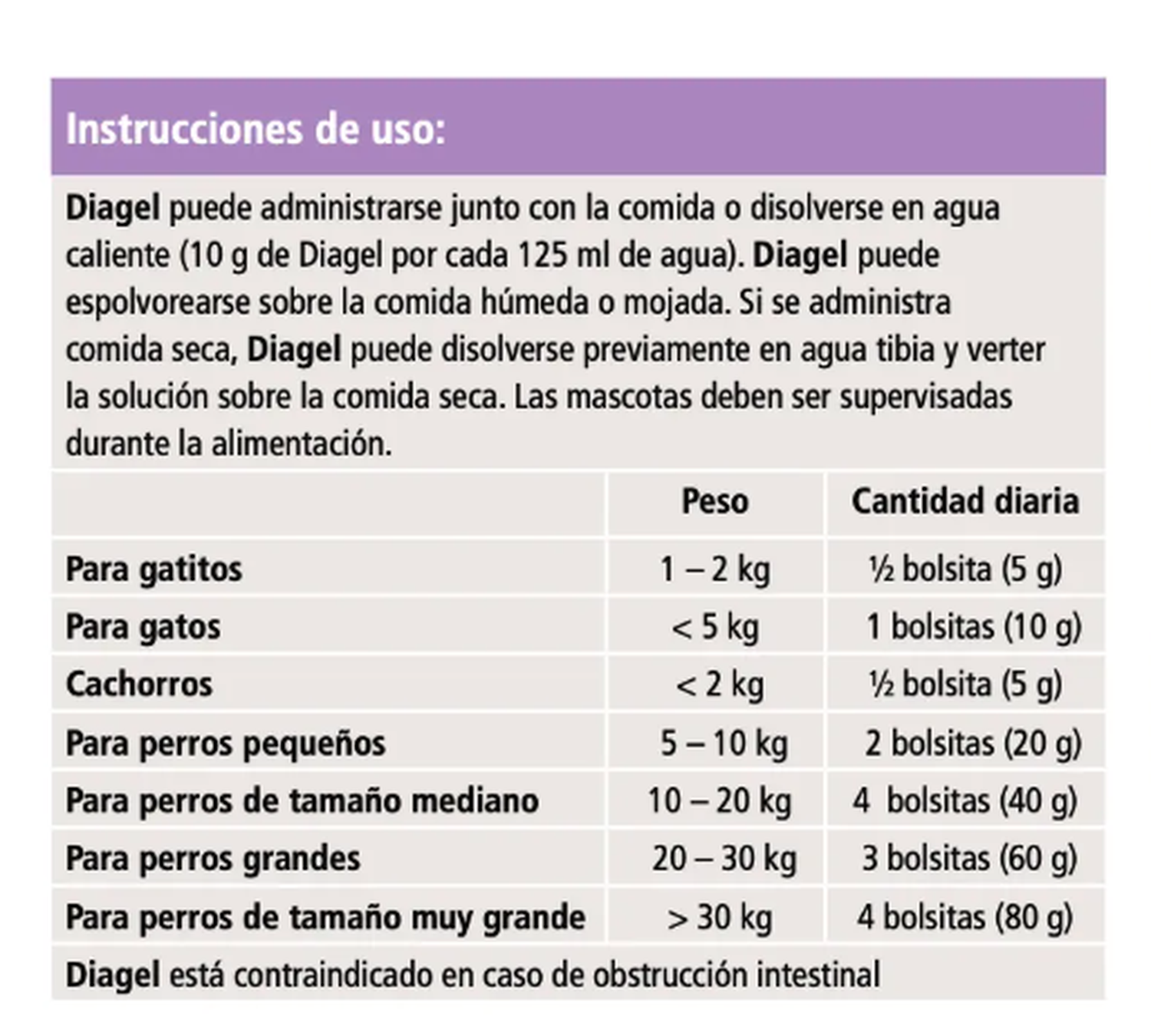 Diagel 20g x4 Sachets Suplemento Perros Diarrea y Estreñimiento-3