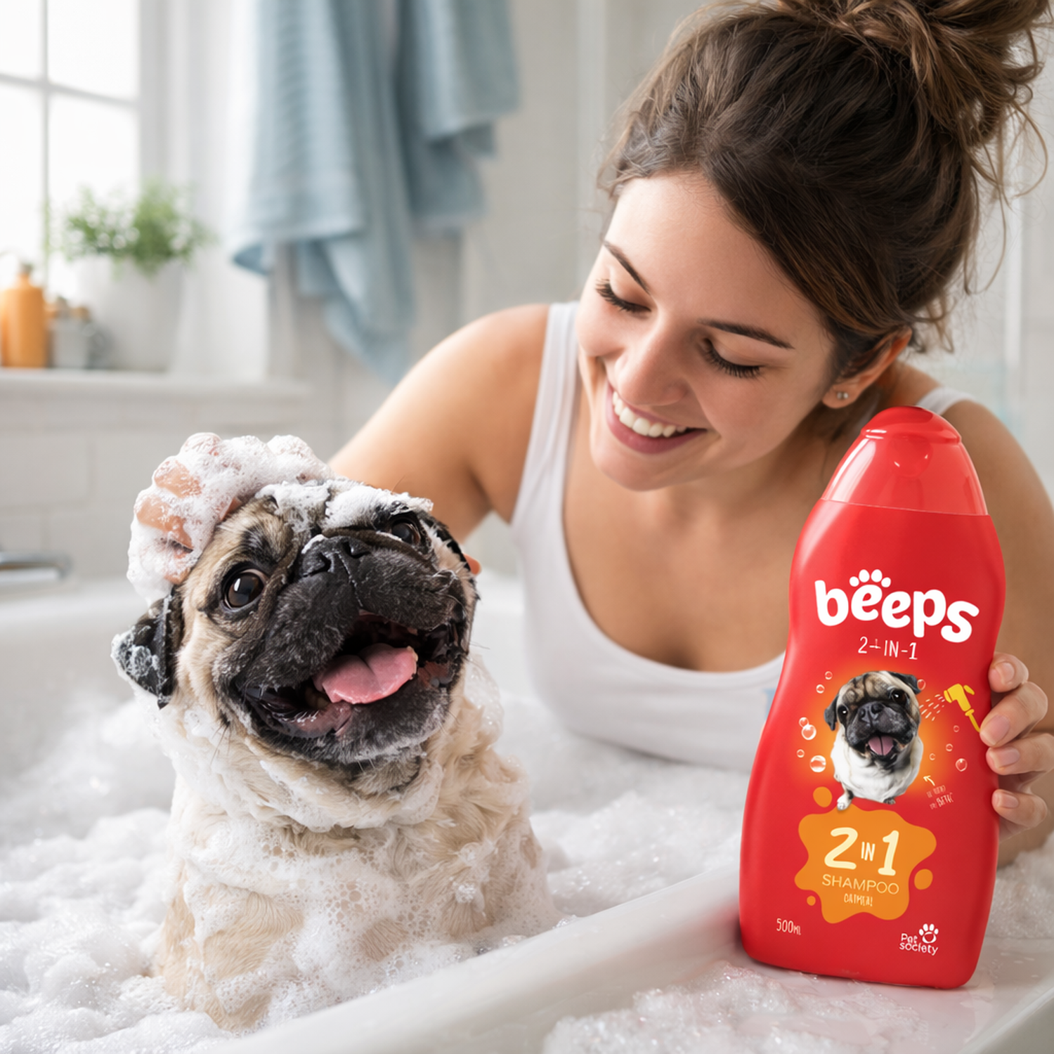 Shampoo Para Perros Beeps 2 en 1 Sandía 502 ml-4