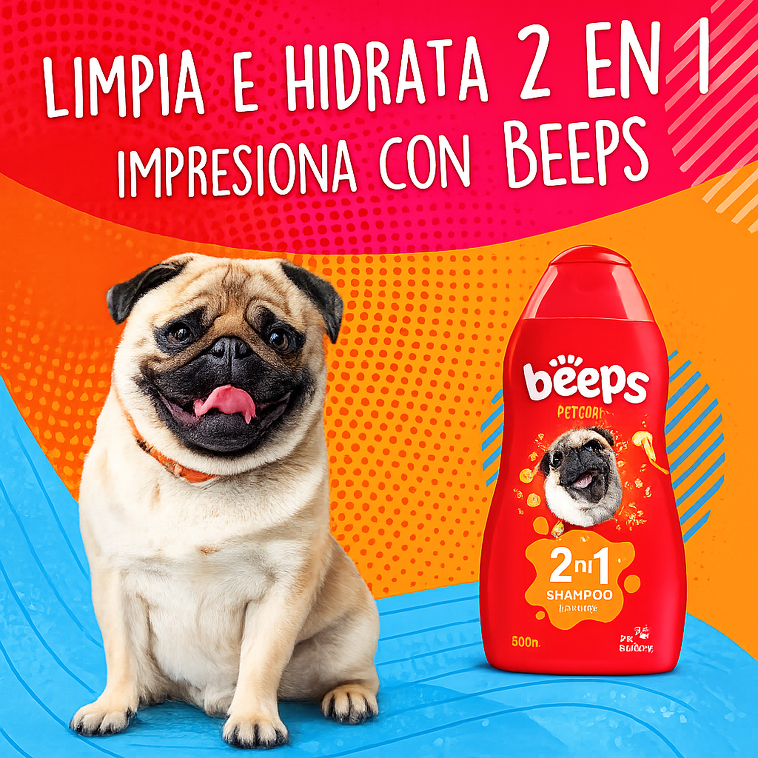Shampoo Para Perros Beeps 2 en 1 Sandía 502 ml-5
