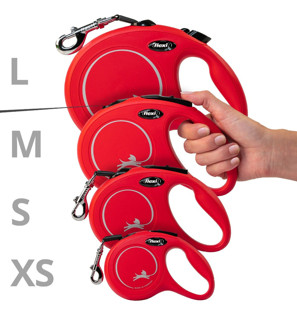 Correa Retráctil Flexi Classic Talla S Max. 15kg Para Perro - ROJO-2