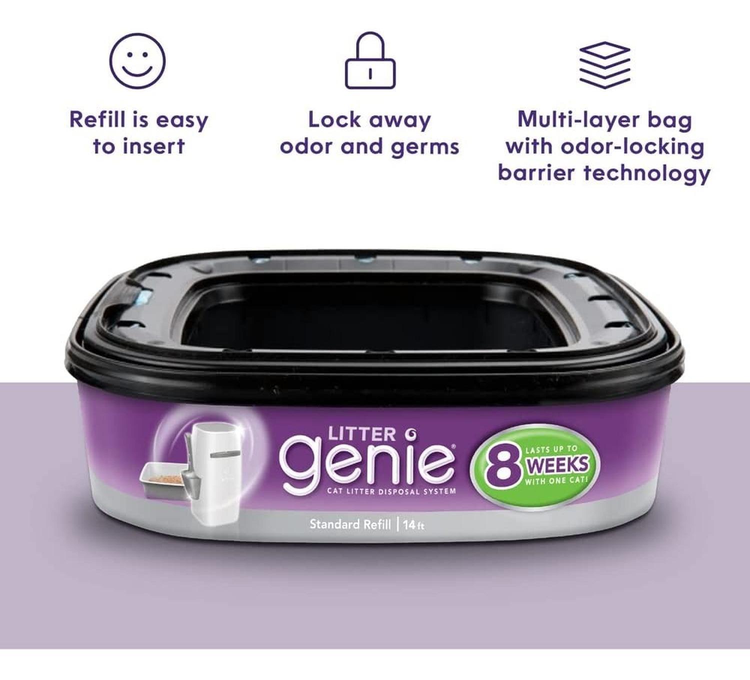X2 Bolsas De Recarga Higiénica Repuesto Litter Genie Refill-5