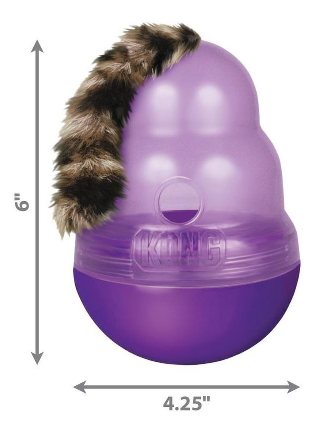 Juguete Interactivo Dispensador Para Gato Kong Cat Wobbler - MORADO-4