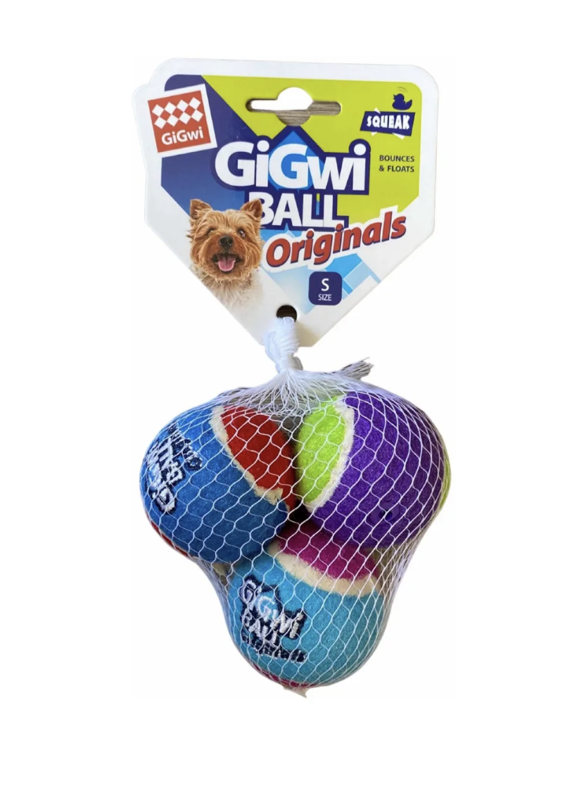 Pelota Juguete Para Perros Squeak Tennis 3 Unidades Gigwi - MIXTO-0
