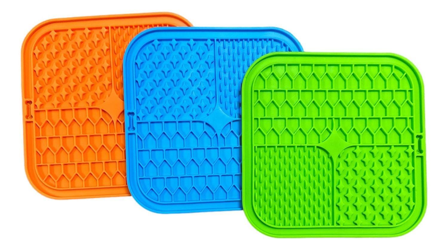 Almohadilla Para Lamer Con Ventosa Mascotas Perros Y Gatos - VERDE-3