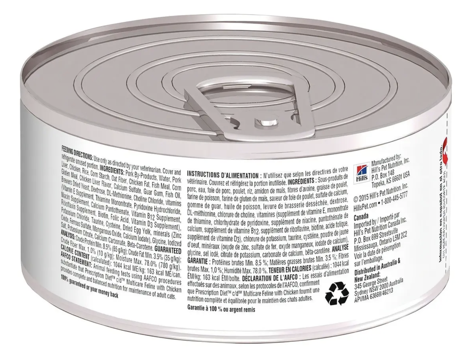 X6 Alimento Hill's Prescription Diet Urinary Care c/d Gato 156g-2