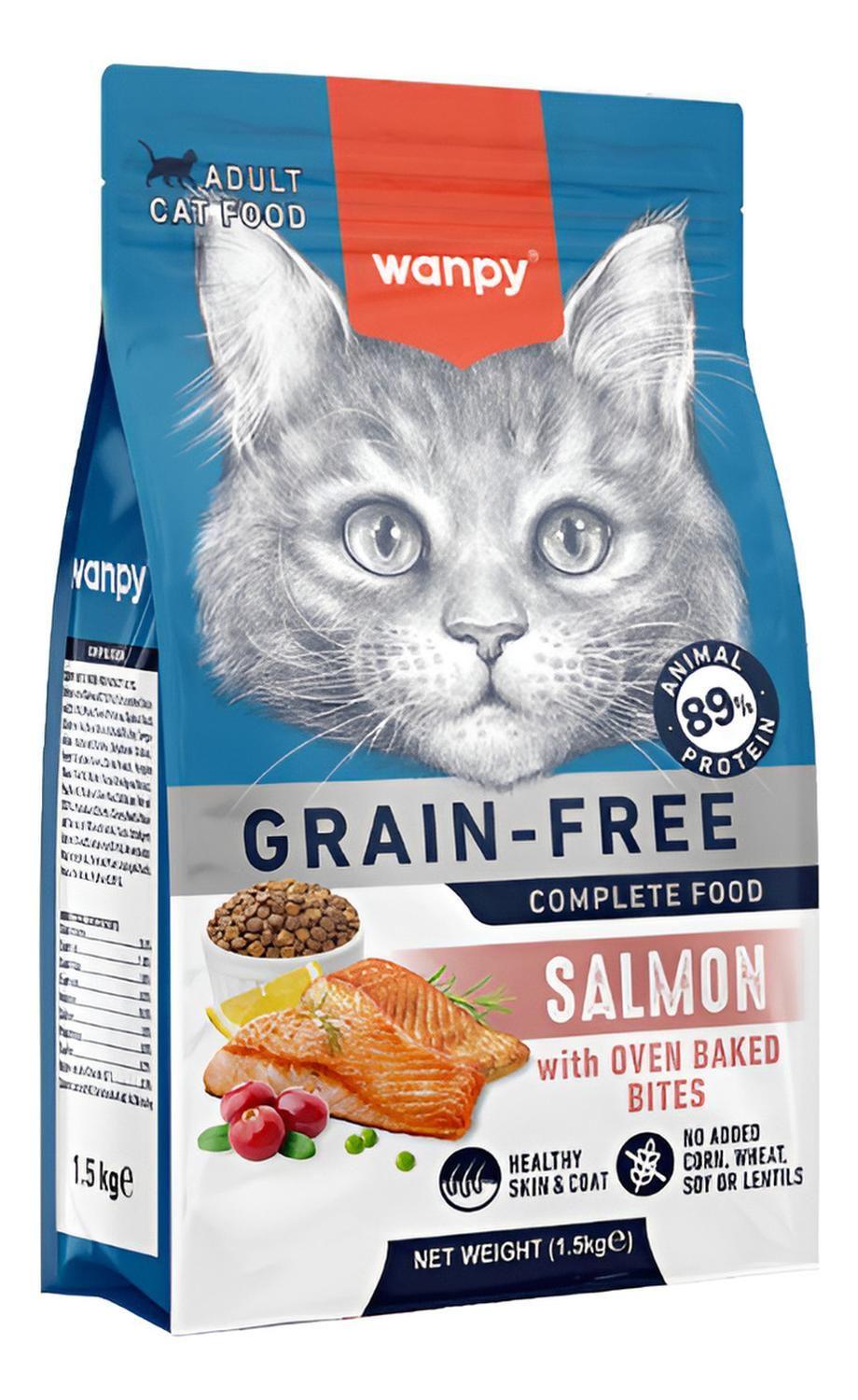 Wanpy Gato Adulto Salmón 1.5kg Alimento Seco Grain Free-0