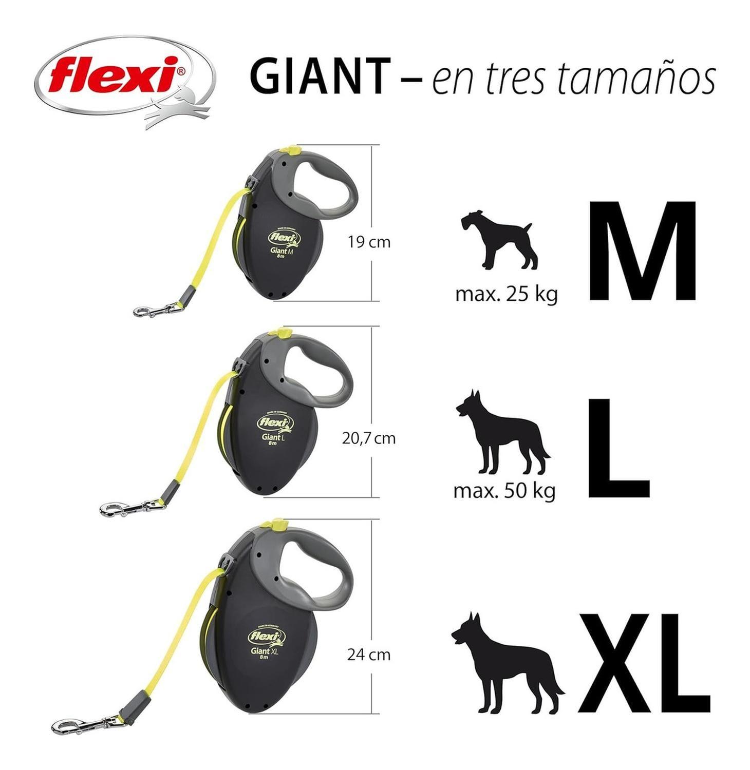 Correa Retráctil Para Perro Flexi Giant Talla Sm 8m Max 25kg -8