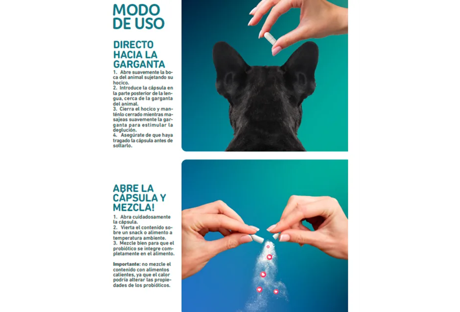 X3 Sachet Nup Pets Pro Caps Power Digestive Perro Gato-4