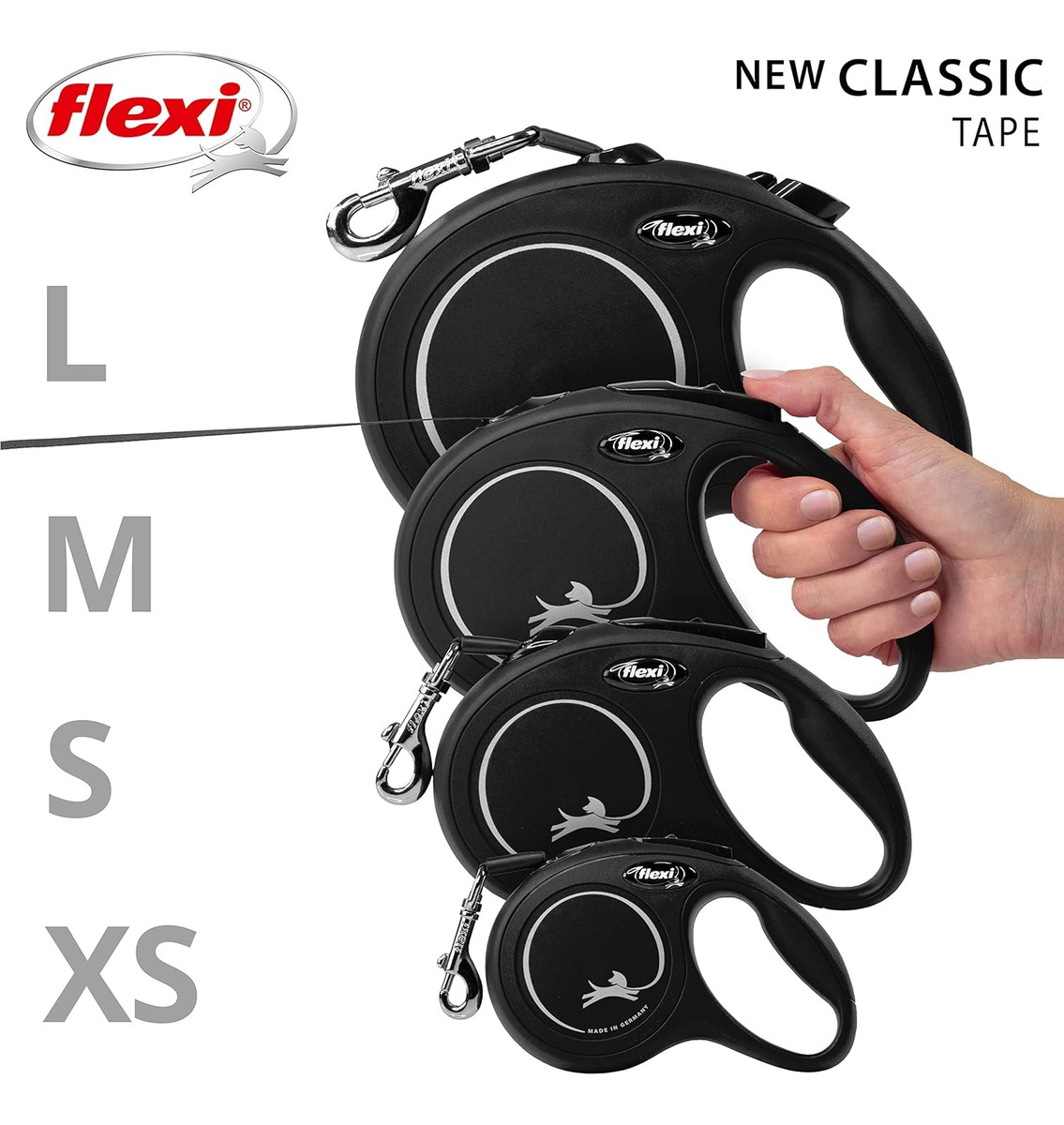 Correa Retráctil Flexi Classic Talla L Max. 50kg Para Perro - ROJO-4