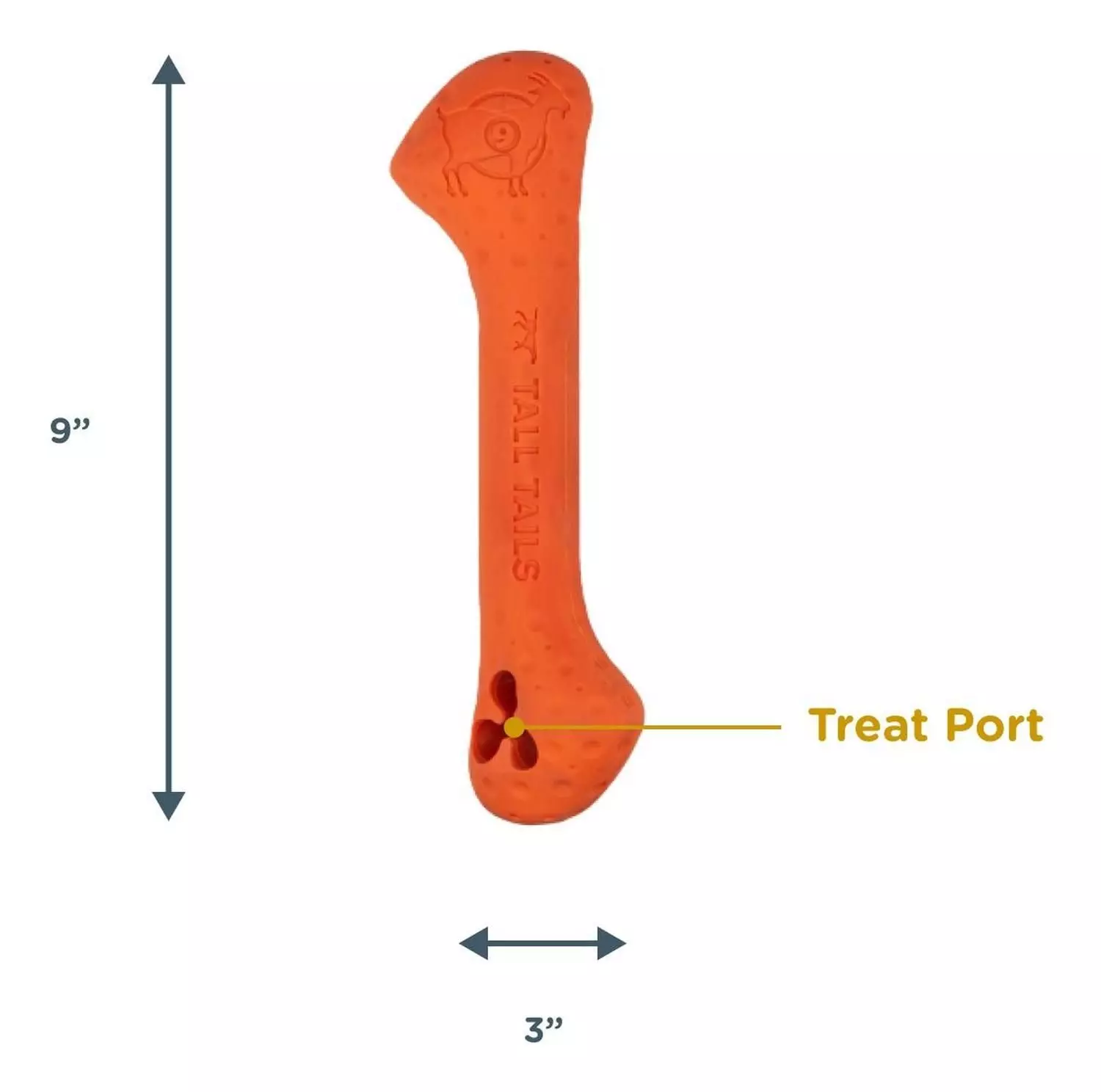 Tall Tails Hueso De Goma Natural Goat Juguete Para Perro M-3