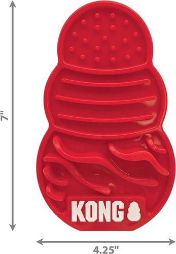 Kong Licks Almohadilla Para Lamer Con Ventosas Talla L Rojo-3