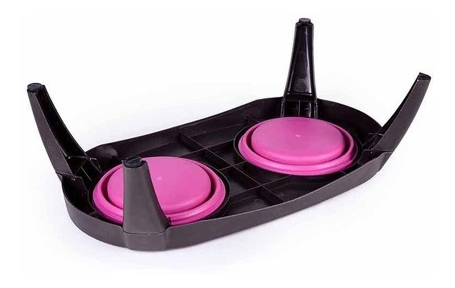 Plato Doble Mascota Plástico Y Silicona Para Perro Y Gato-6