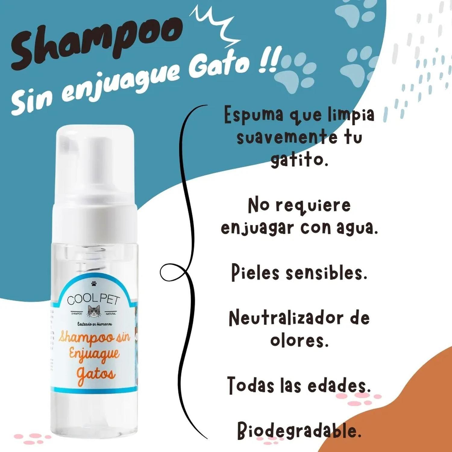 Shampoo Sin Enjuague Coolpet Gatos Higiene Sin Agua Lima Coco Verbena-3
