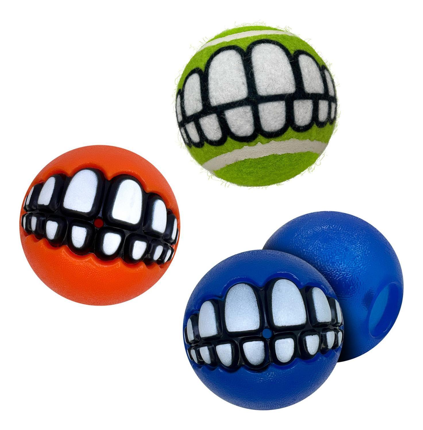 Pelotas Para Perros Kong Grinz By Rogz Ball X3 Talla M 6.3cm Surtido-3
