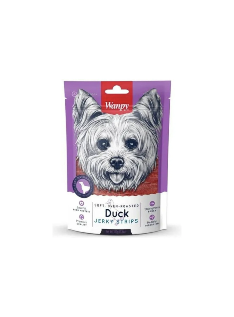 Snack Para Perros Wanpy Natural Tiritas De Pato 100g-0