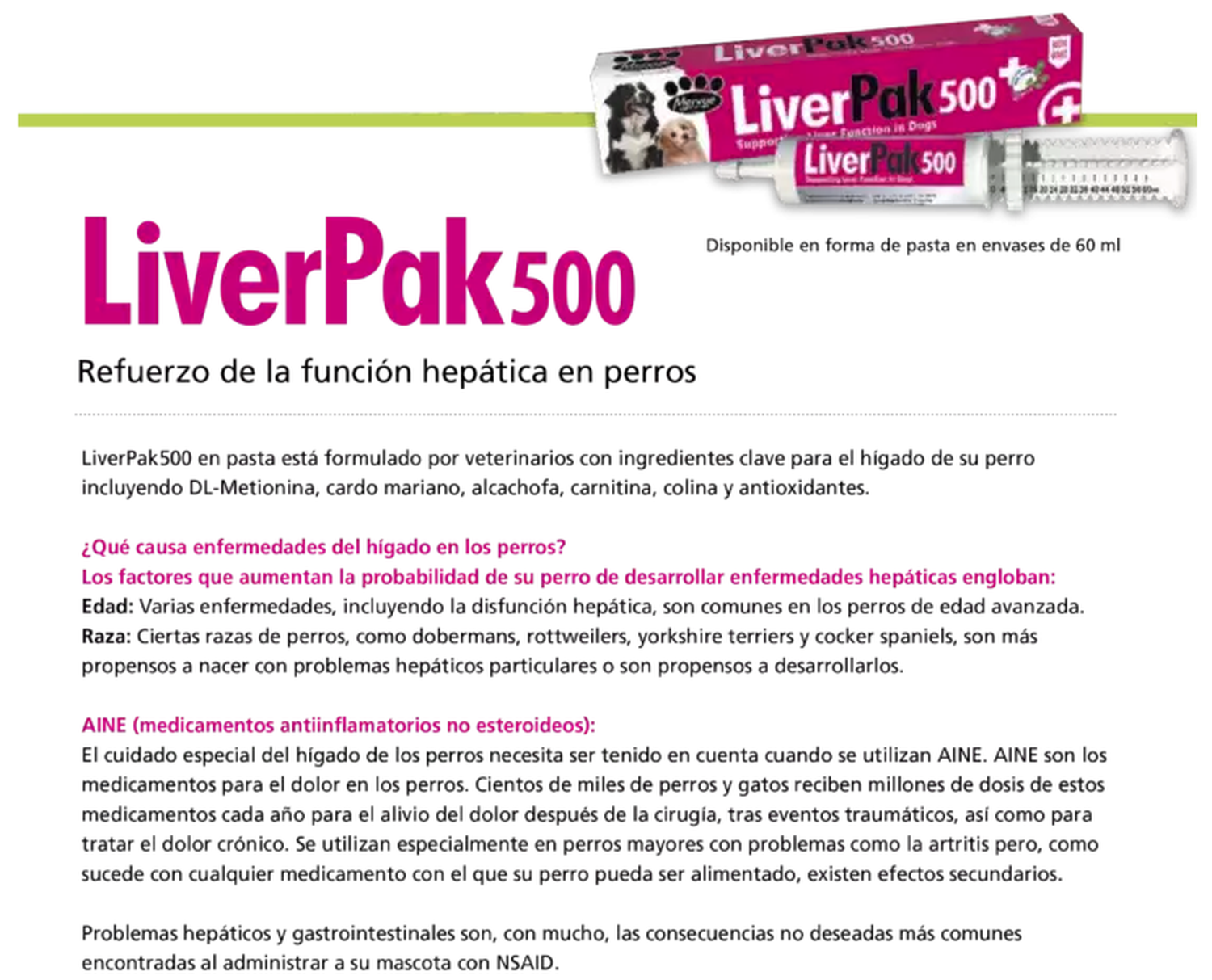 Liverpak500 Suplemento Protector Hepático Perro Jeringa 60ml-3
