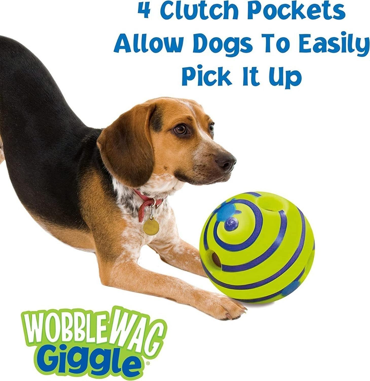 Pelota Con Sonido Para Mascotas Perros Wobble Wag Giggle - VERDE-5
