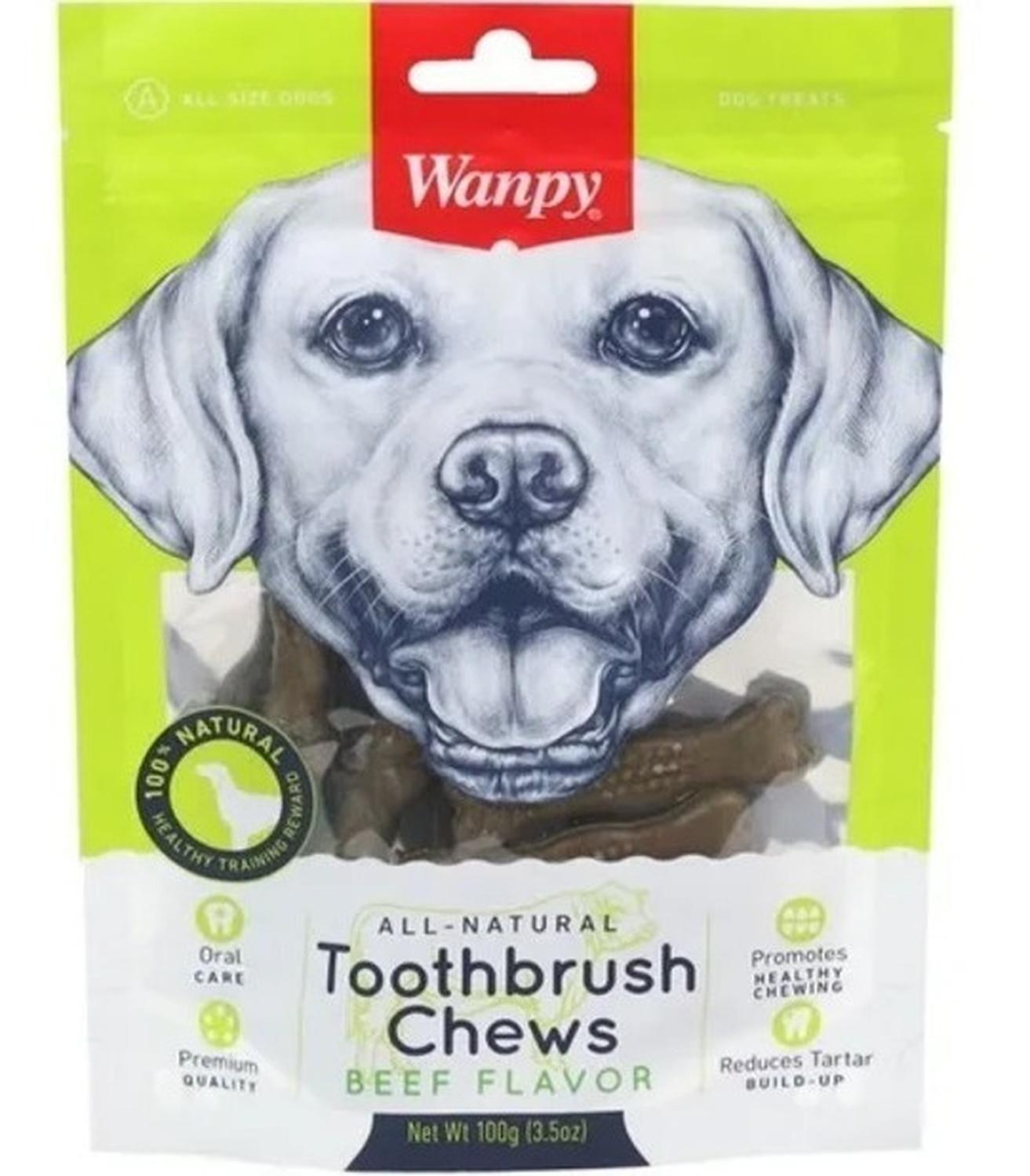 Cuidado Bucal Masticable Para Perro Wanpy Sabor Vacuno 100g-0