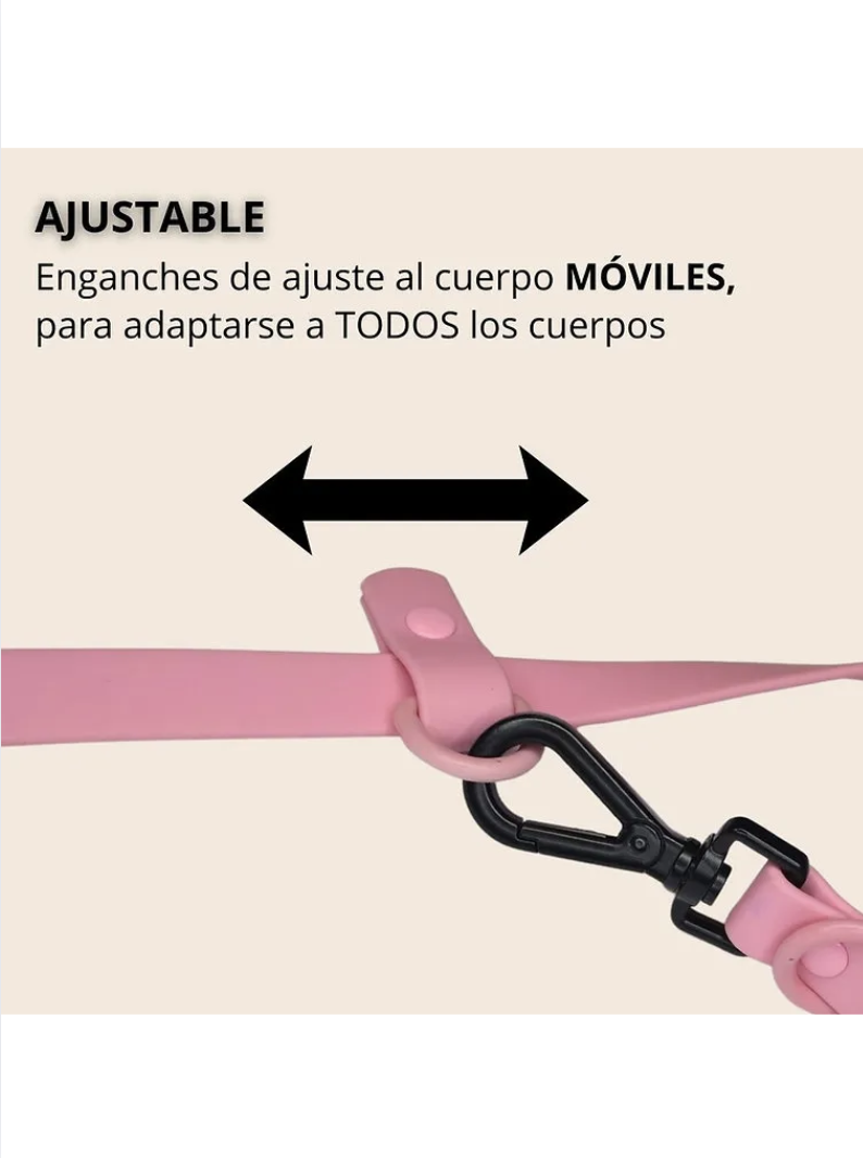 Petlounge Correa De Paseo Manos Libres Para Mascotas Perros - ROSA-4