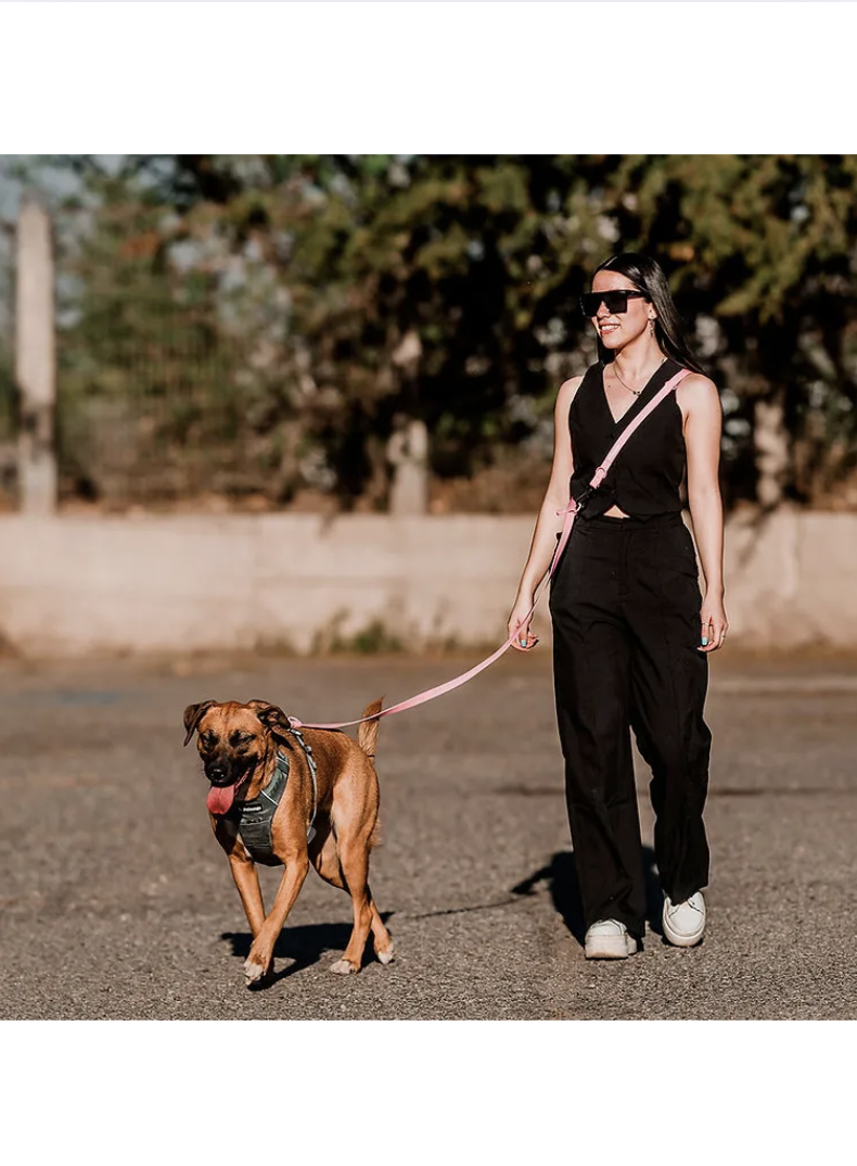 Petlounge Correa De Paseo Manos Libres Para Mascotas Perros - ROSA-6
