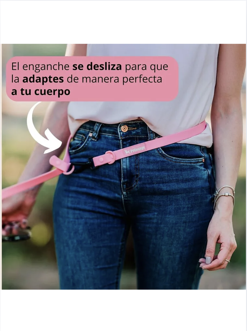 Petlounge Correa De Paseo Manos Libres Para Mascotas Perros - ROSA-7