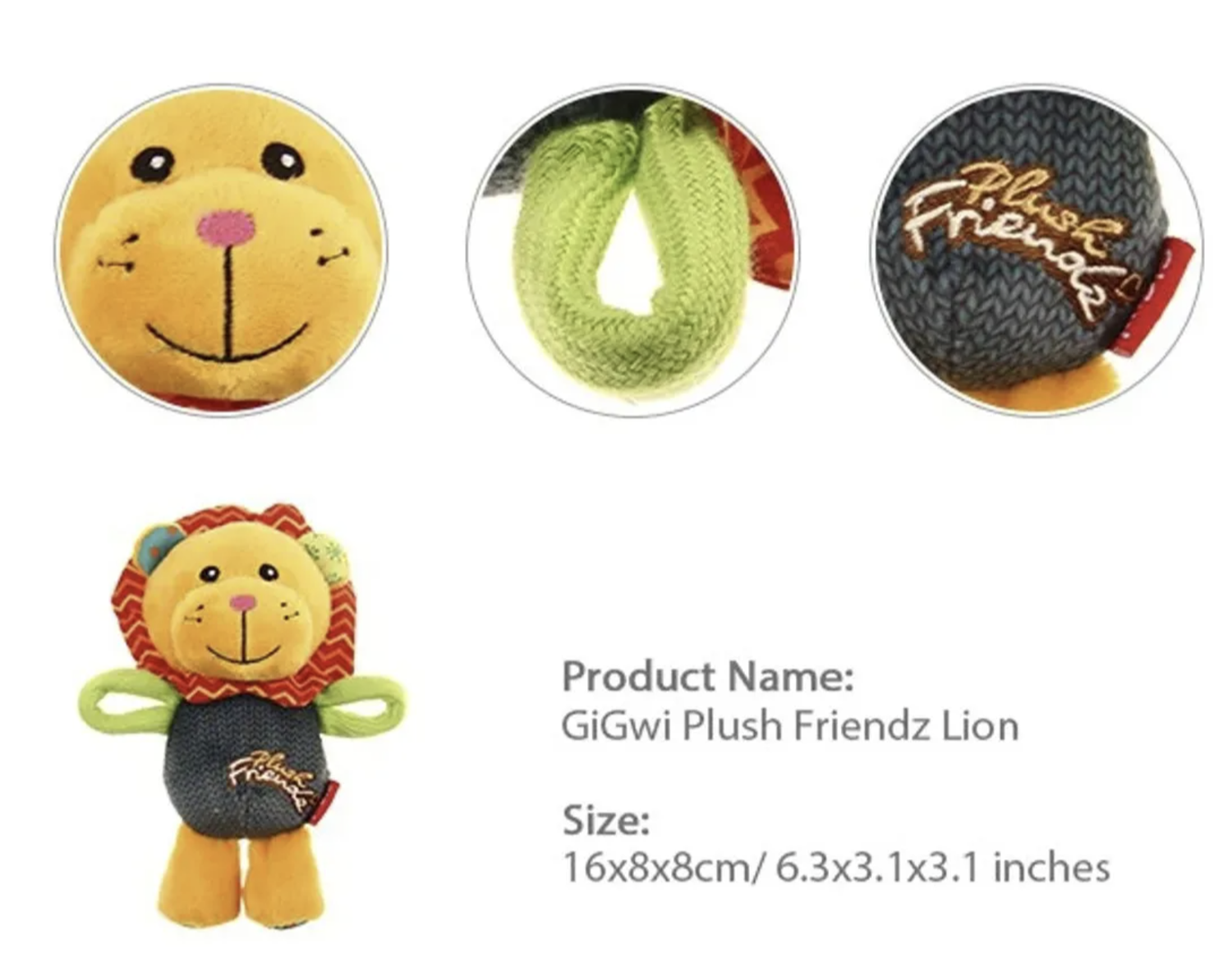 Peluche Gigwi León Para Perros Con Sonido-2