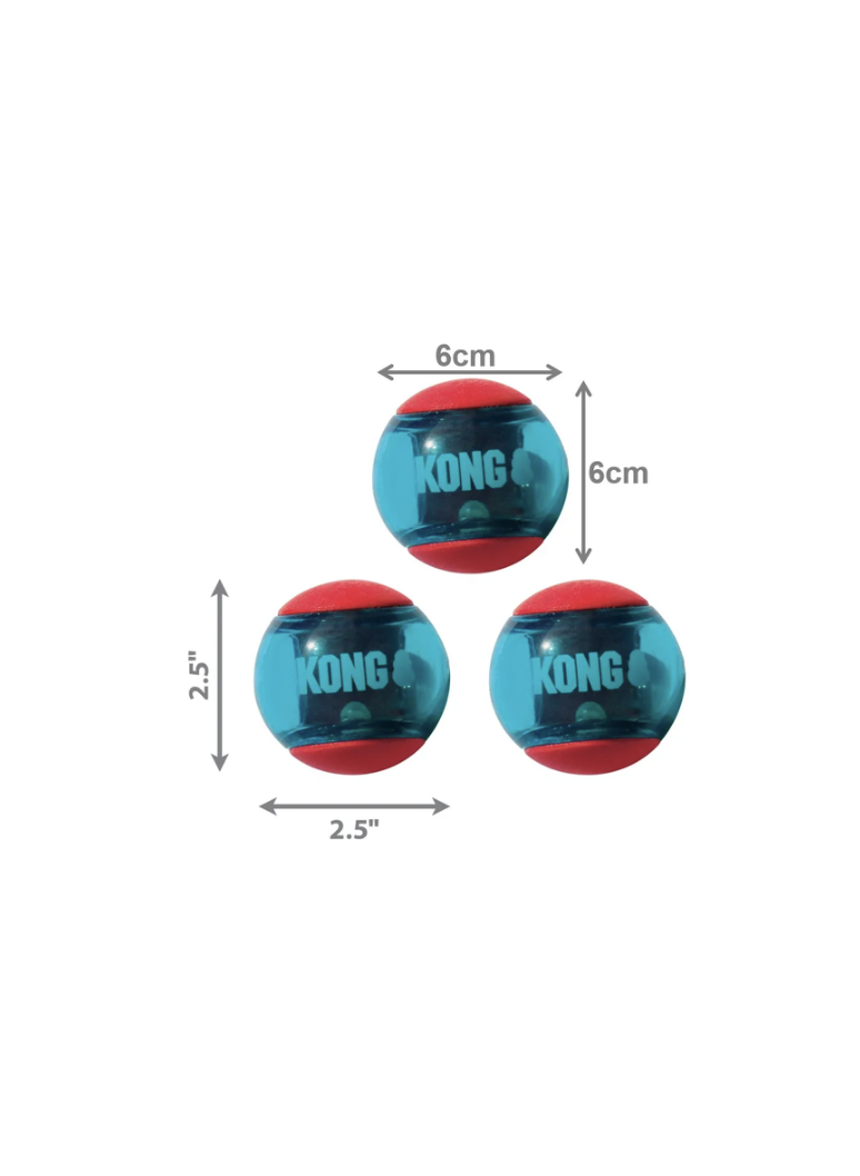 Kong Squeezz Action Ball Pelota Para Perro Con Sonido M X3u. - ROJO/AZUL-1