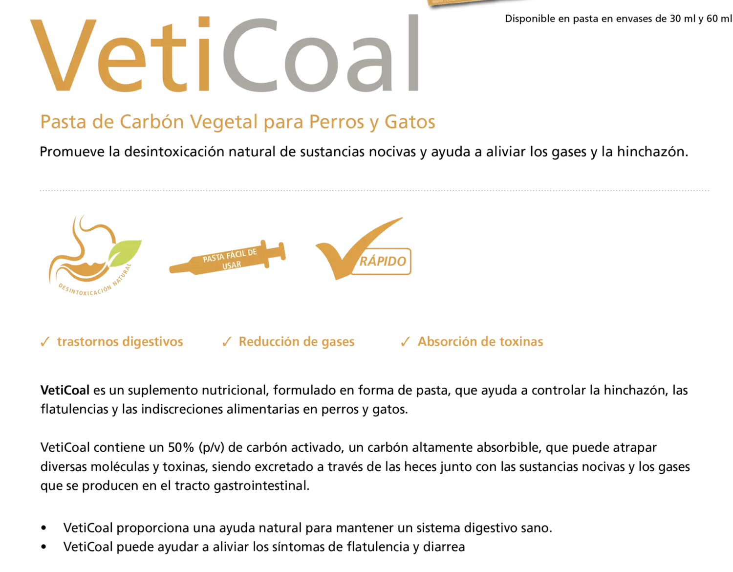 Veticoal Pasta De Carbón Natural Suplemento Perros Gatos-3