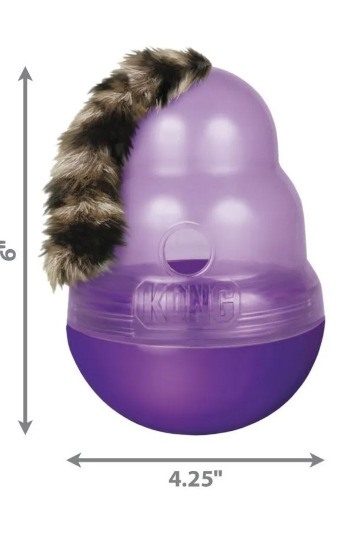 Juguete Interactivo Dispensador Para Gato Kong Cat Wobbler - MORADO-2